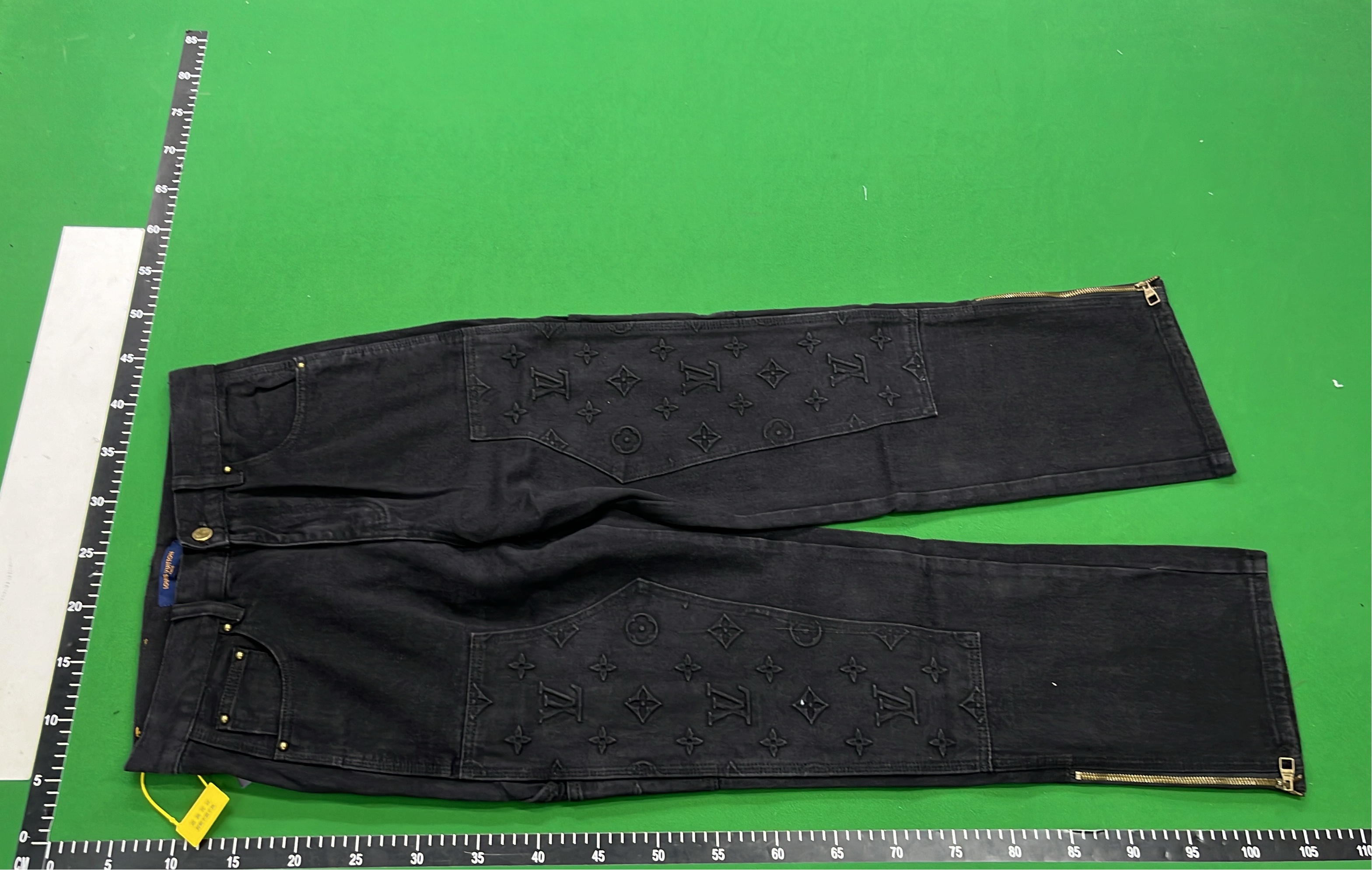 LV Monogram Tie-Dye Denim Pants for Men