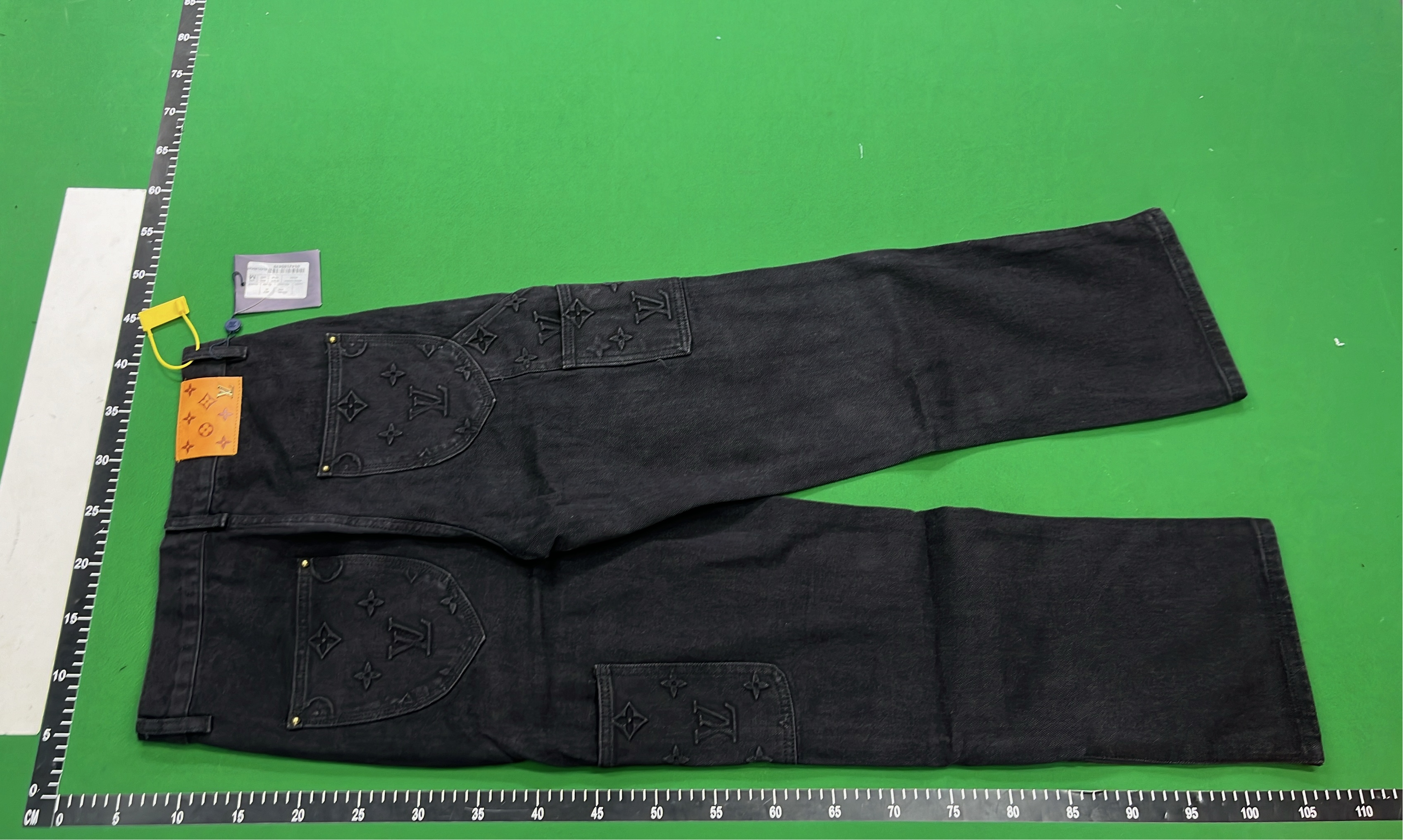 LV Monogram Tie-Dye Denim Pants for Men