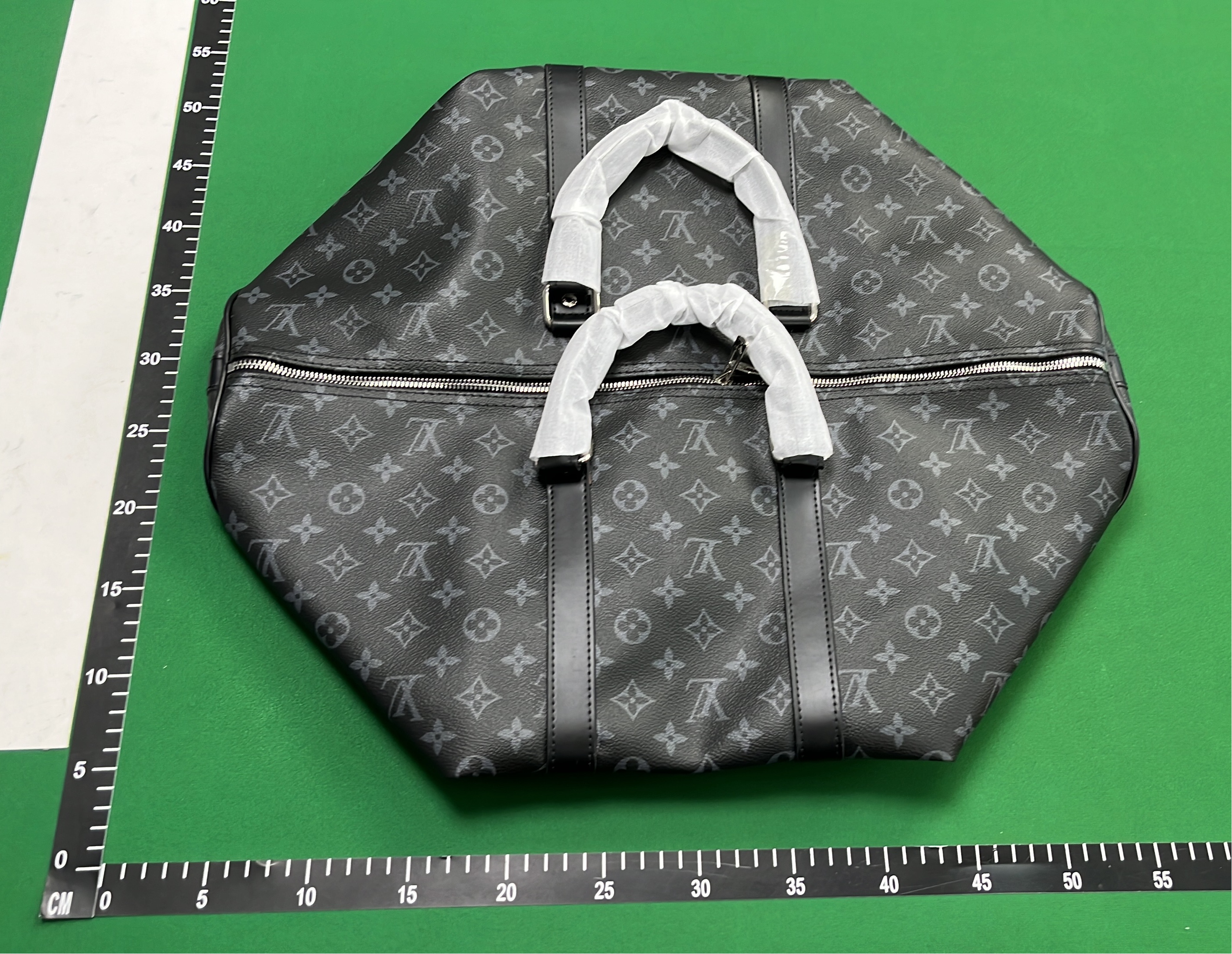 LV Monogram Keepall 45 Duffle Bag Black Travel Handbag