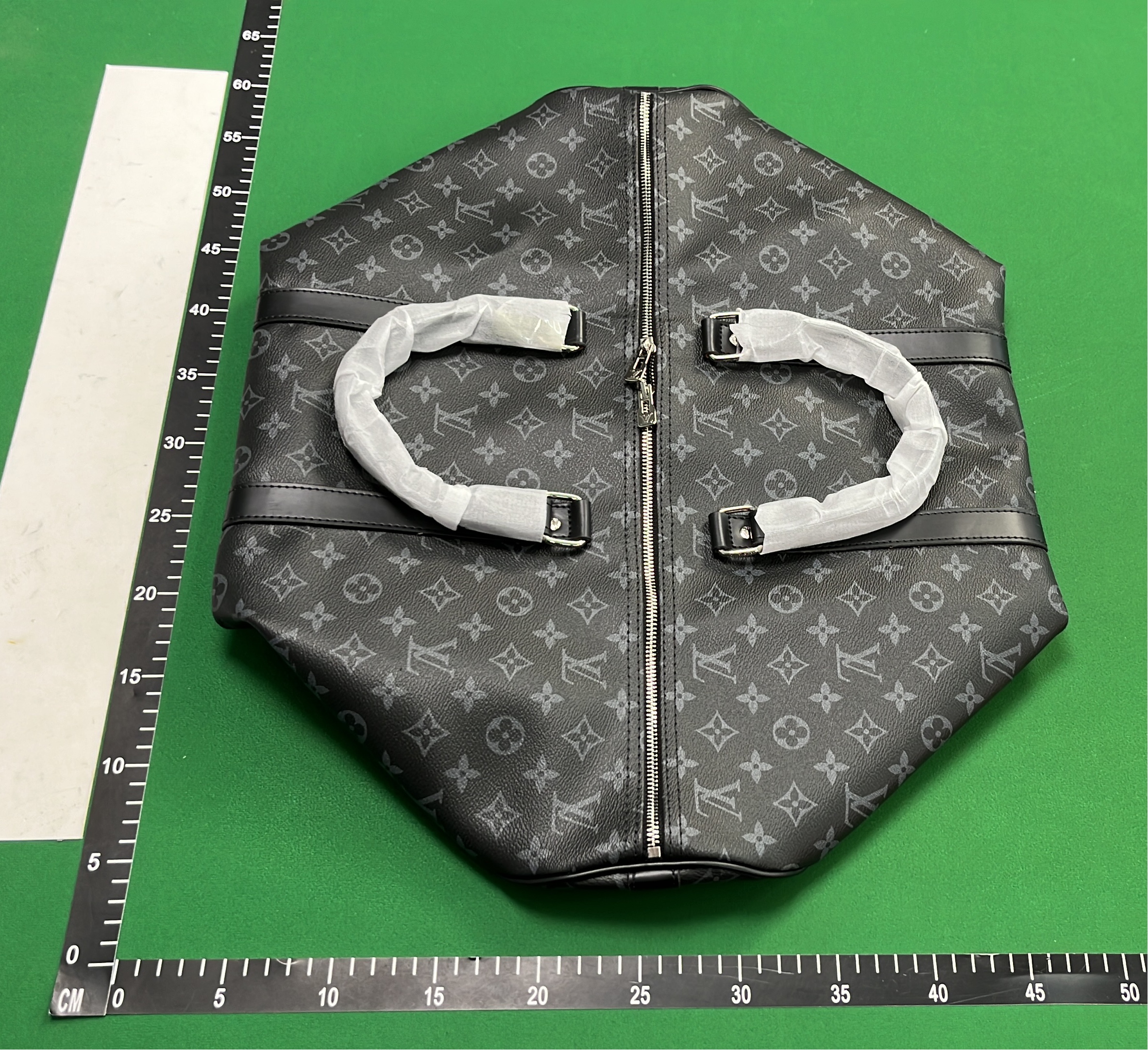 LV Monogram Keepall 45 Duffle Bag Black Travel Handbag