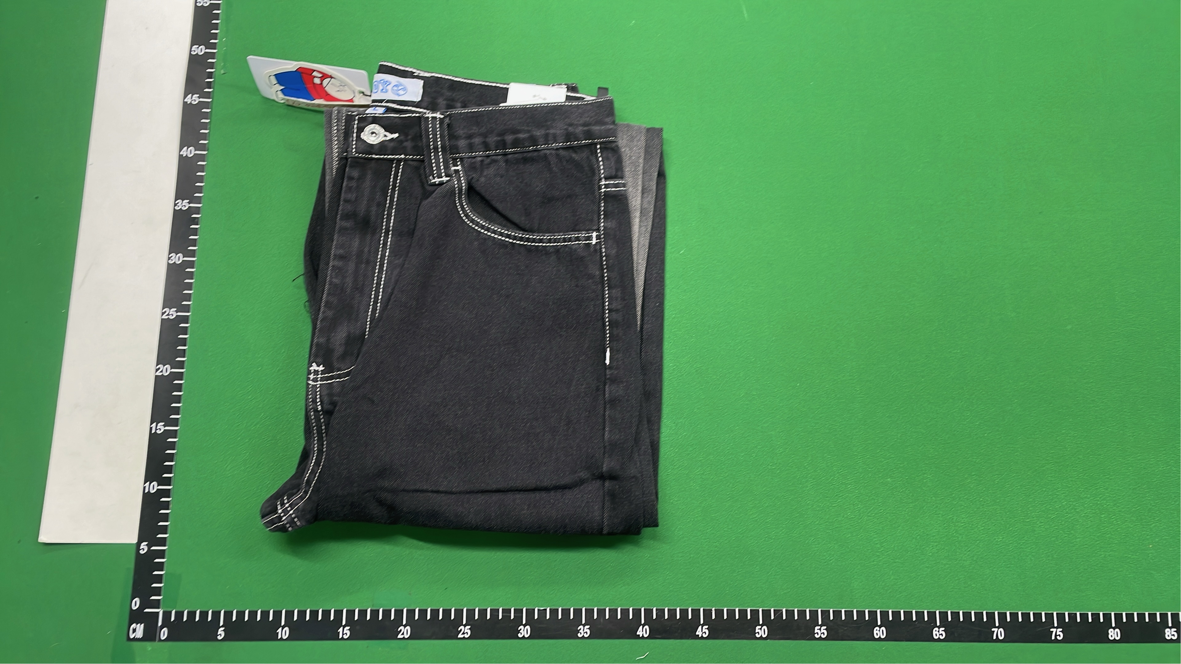 Light Blue Denim Jeans with Embroidered Pocket Detail