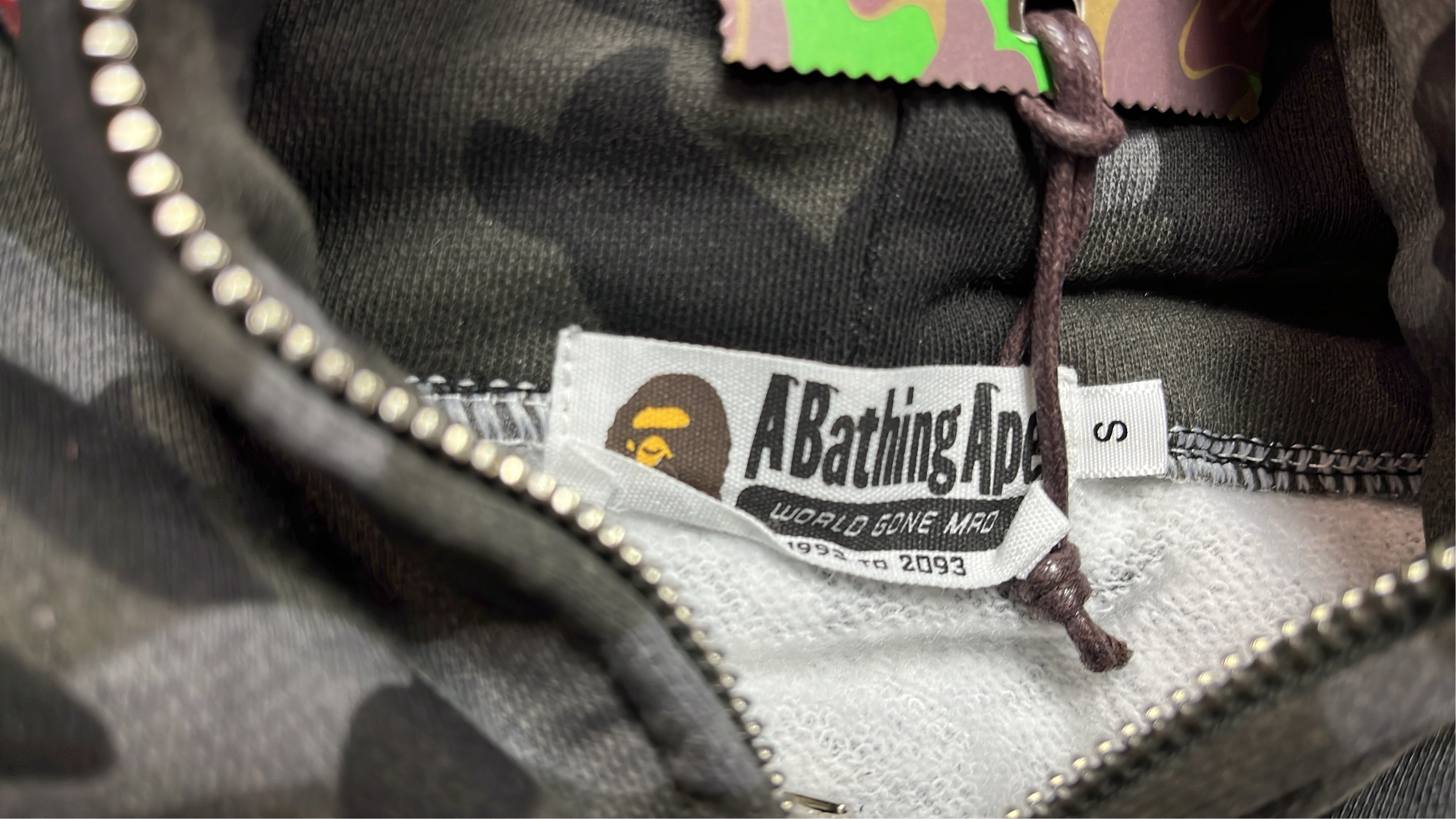 BAPE Blue Camo Hoodie with Shark Design Zip-Up Sweatshirt