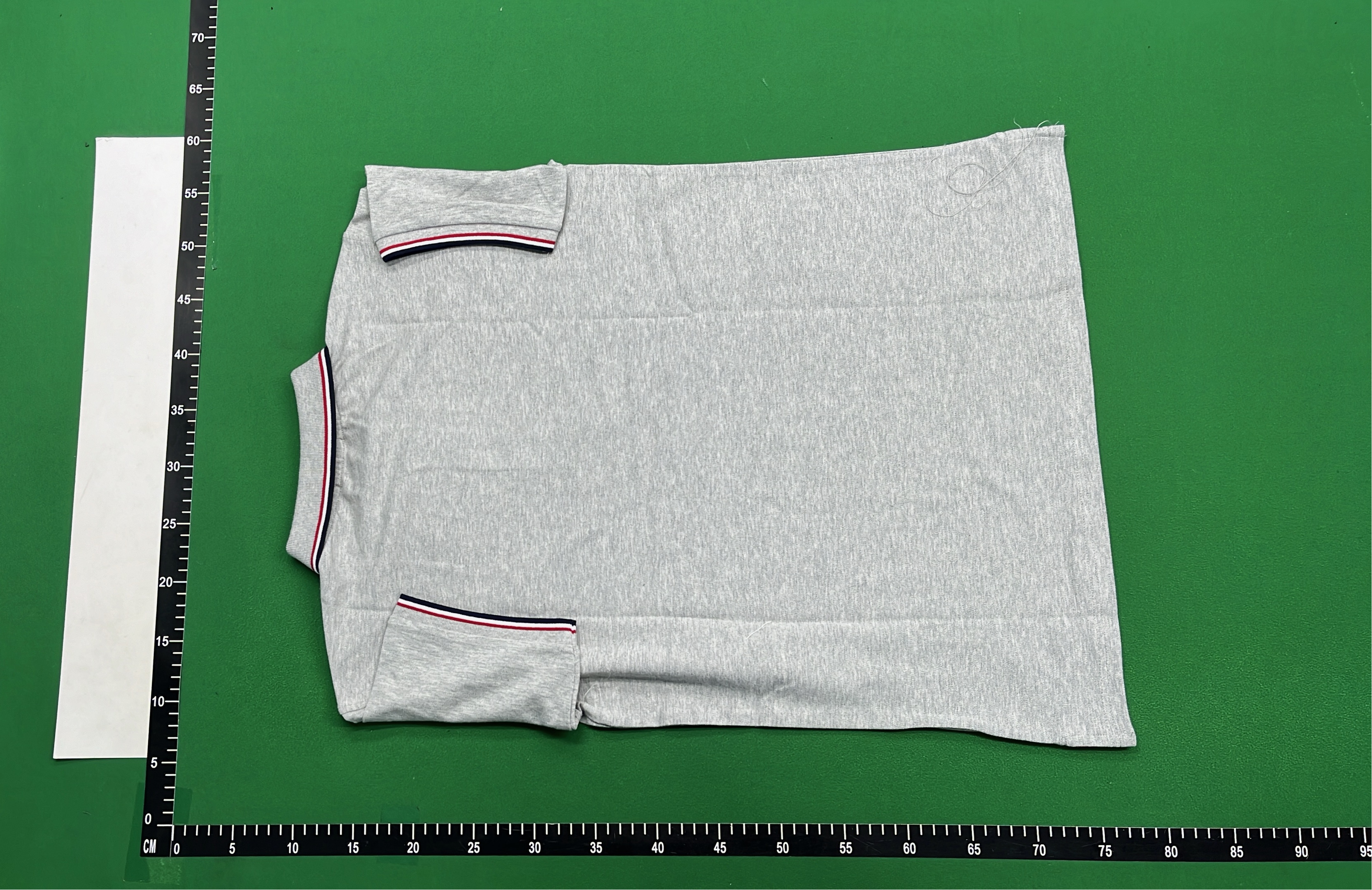 Moncler White Polo Shirt with Red and Blue Trim