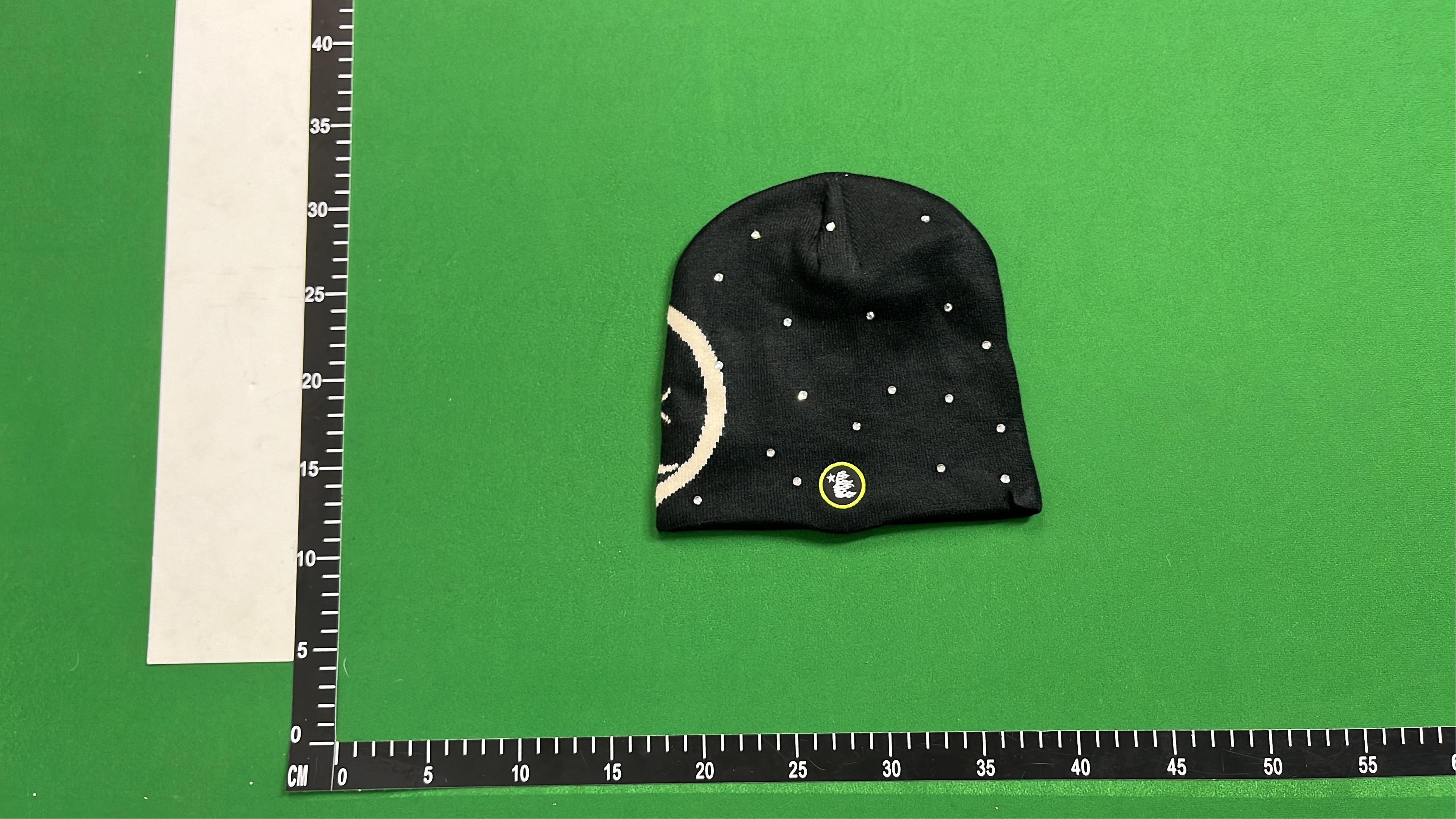 Black Beanie with White Logo Design