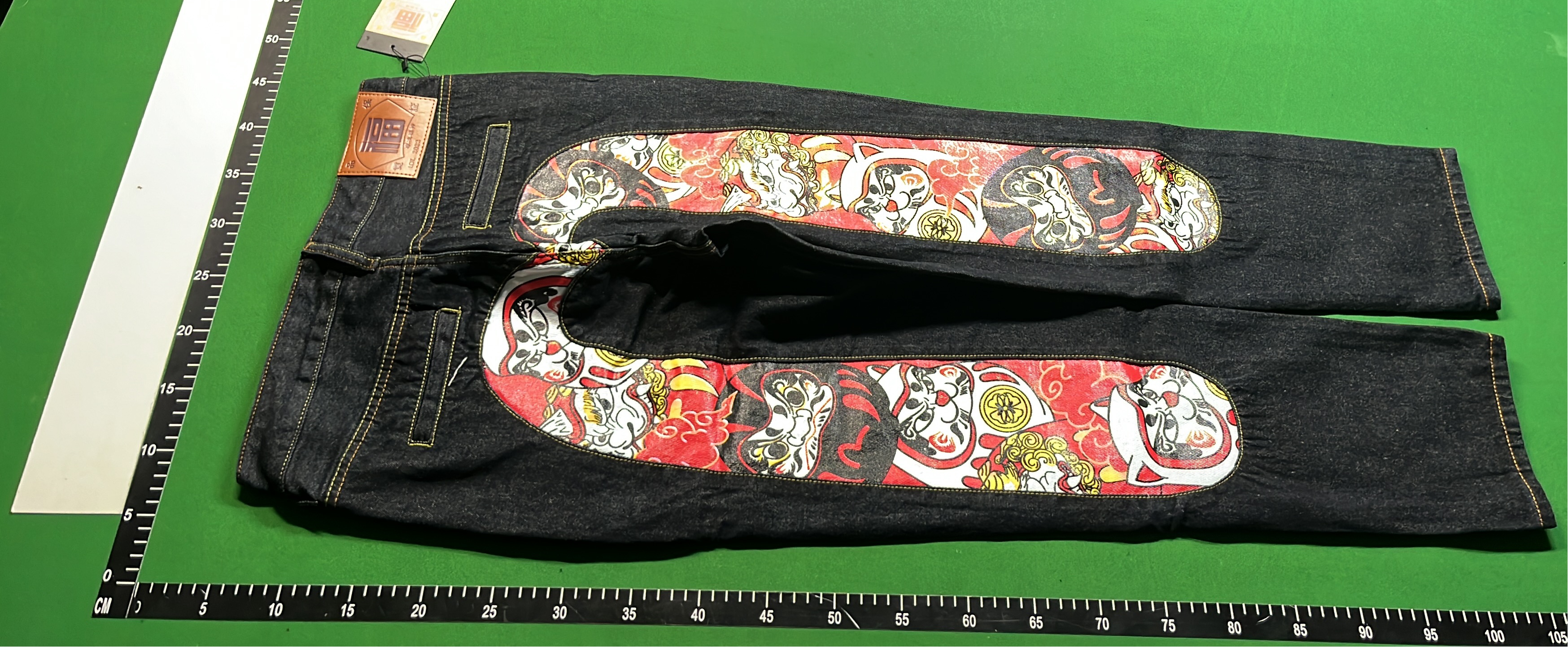 Kith Embroidered Denim Pants - Japanese Tattoo Art Design