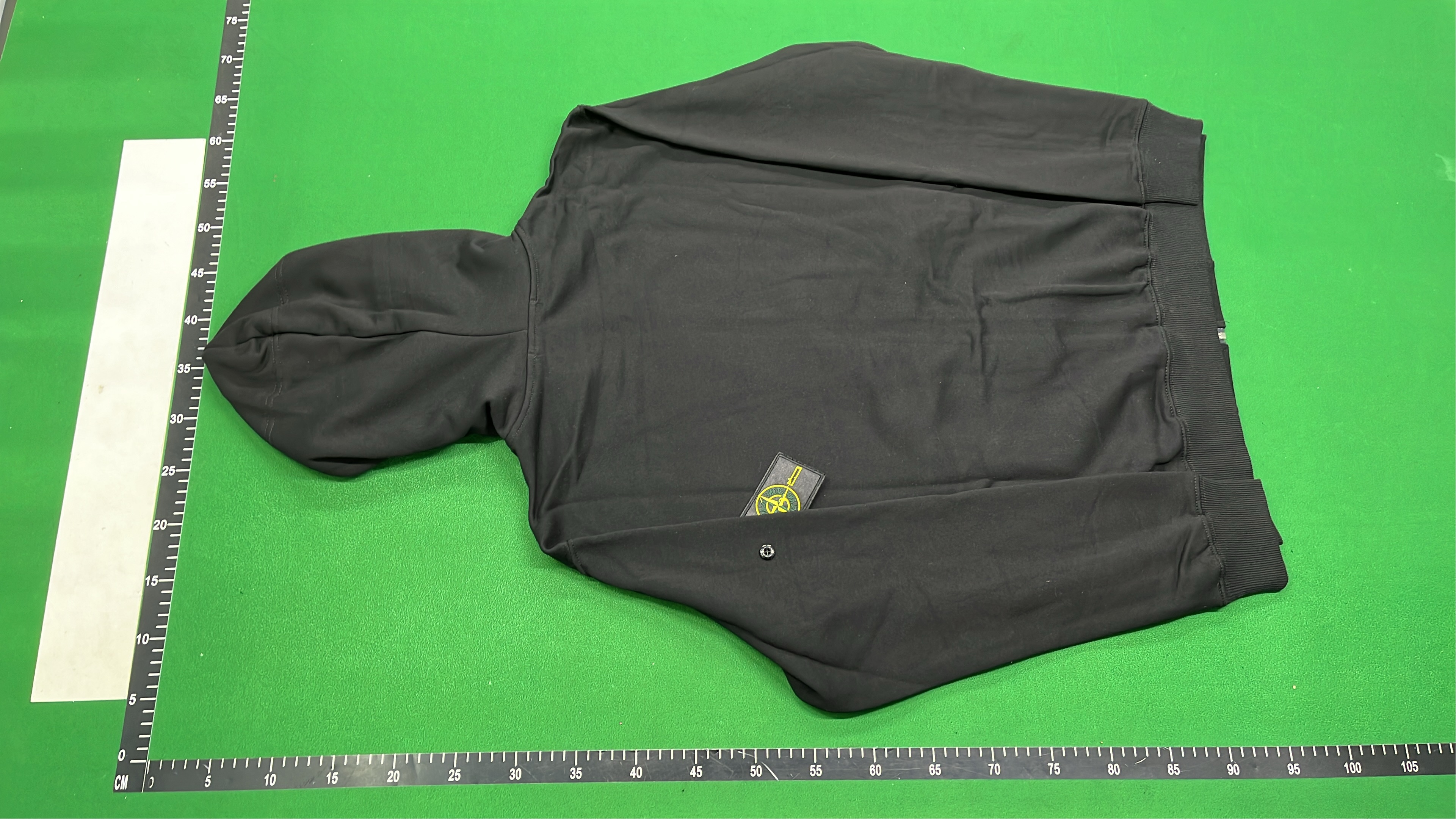 Black Zip-Up Hoodie with Front Pockets and Silver Zippers