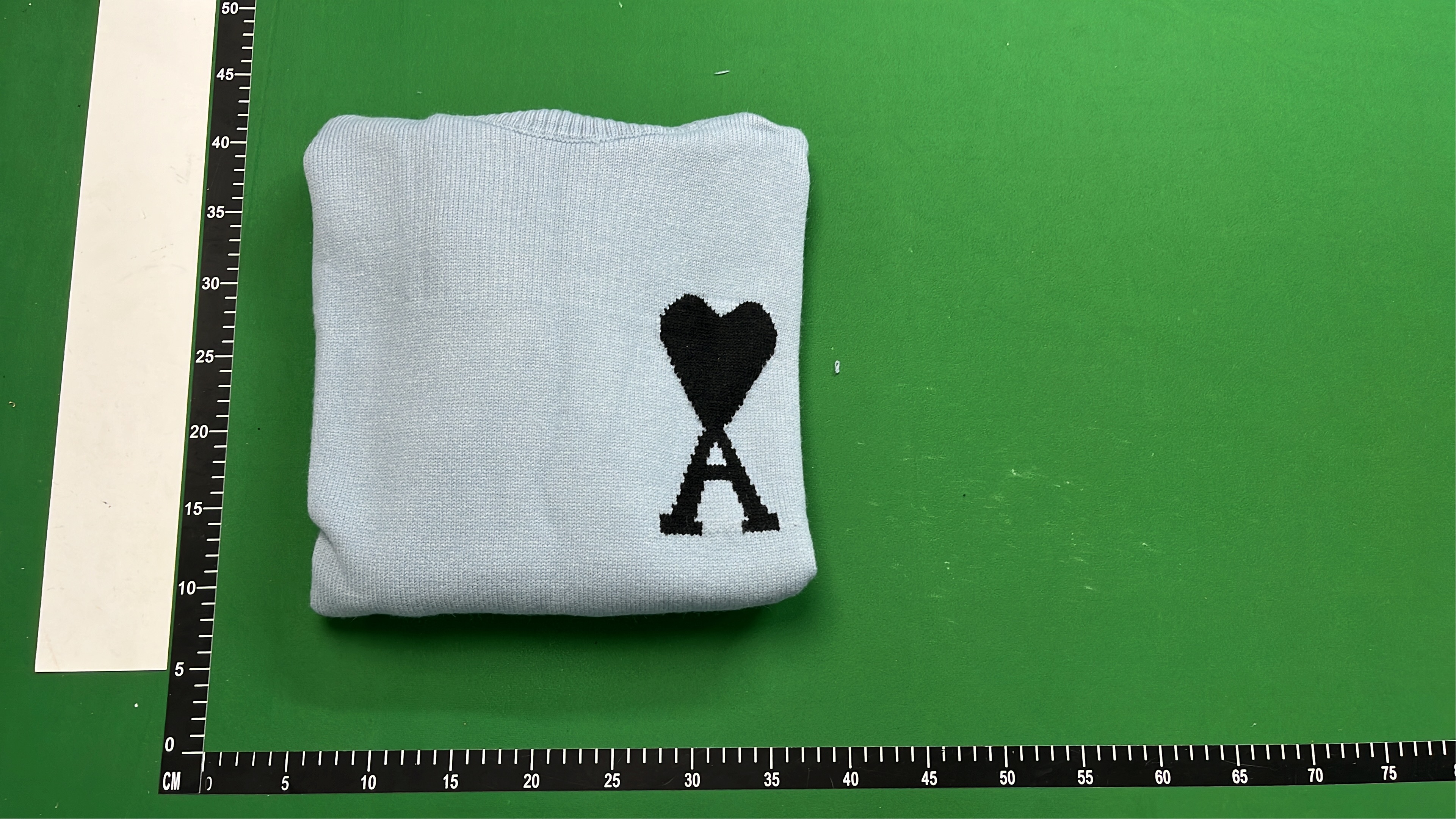 Ami Paris Heart Logo Turtleneck Sweater