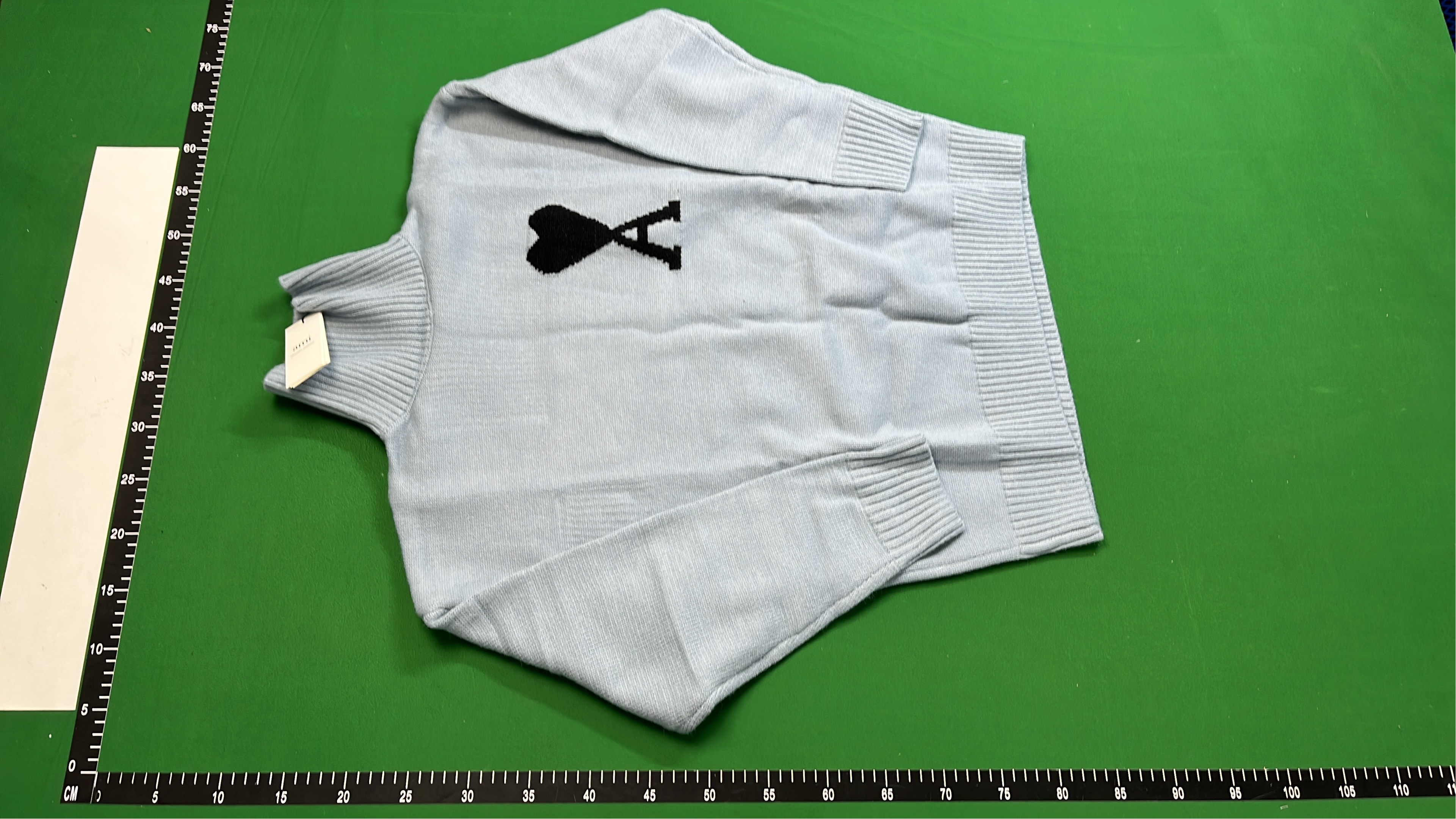 Ami Paris Heart Logo Turtleneck Sweater