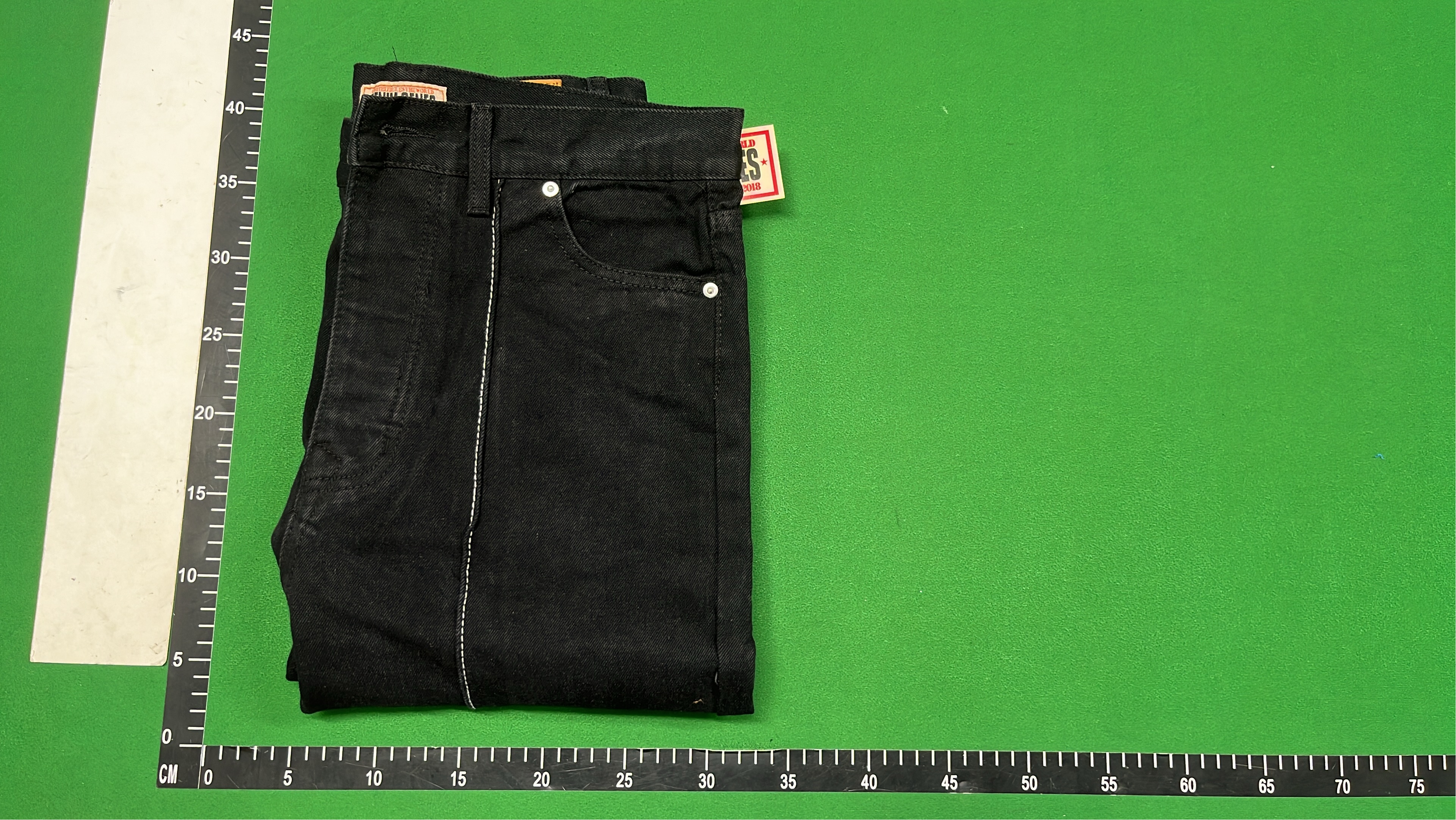 Caterpillar Star Embroidered Denim Pants - Men's Dark Wash Jeans
