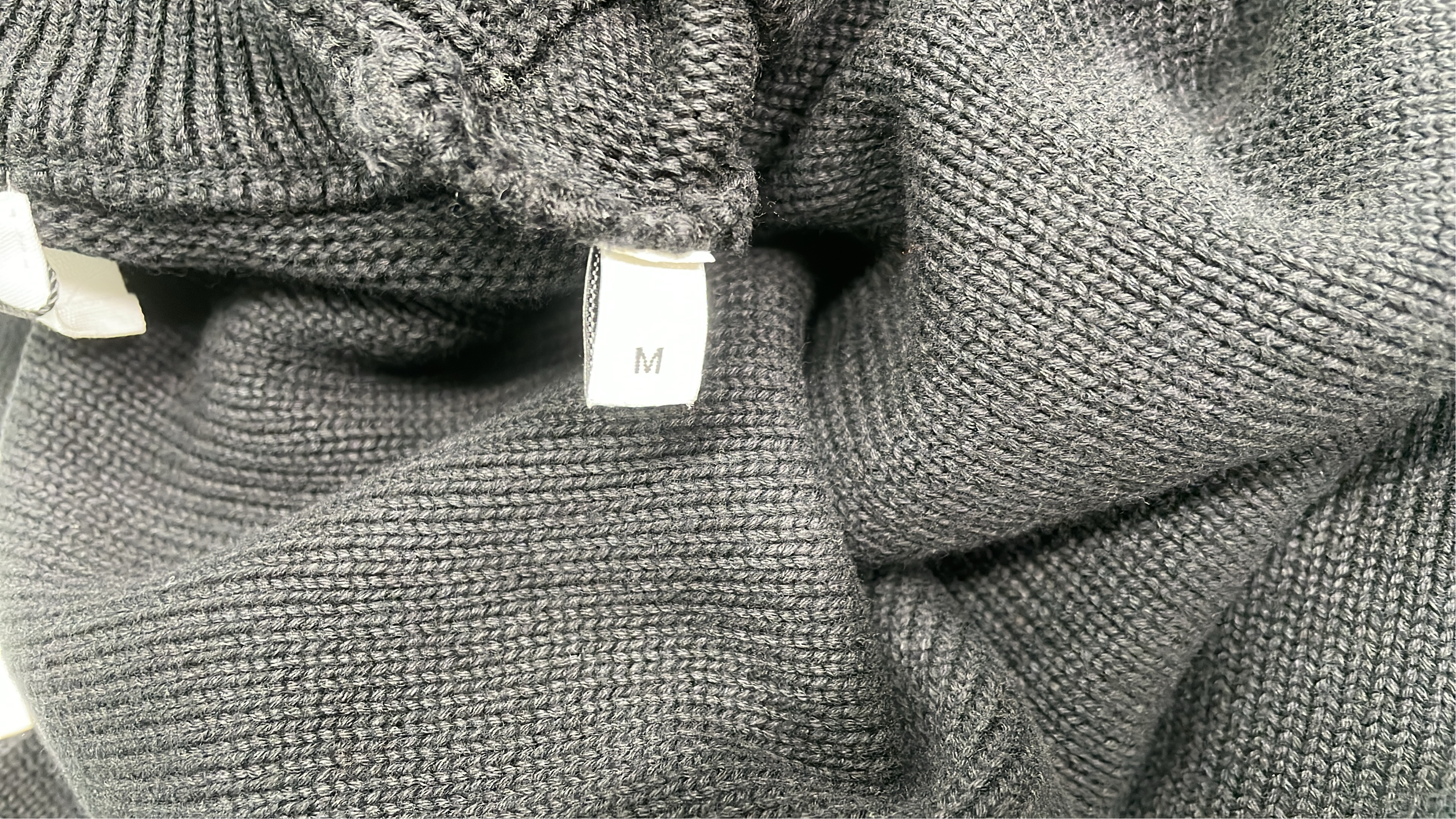Beige Knit Sweater with White Heart and A Logo