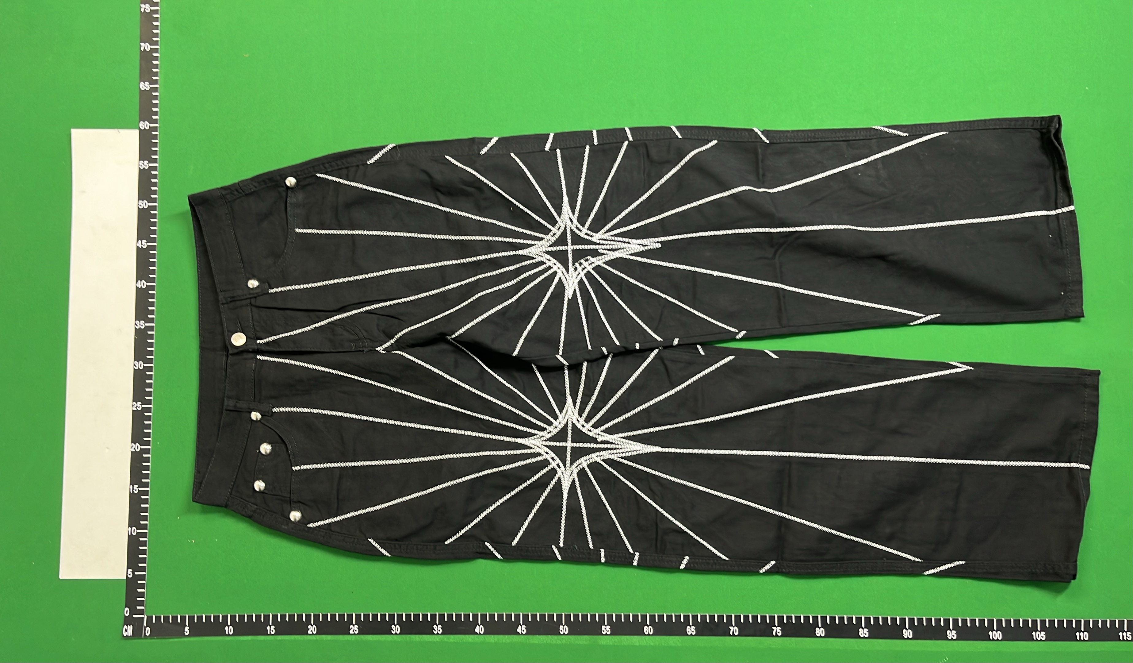 Starburst Design Denim Pants for Men