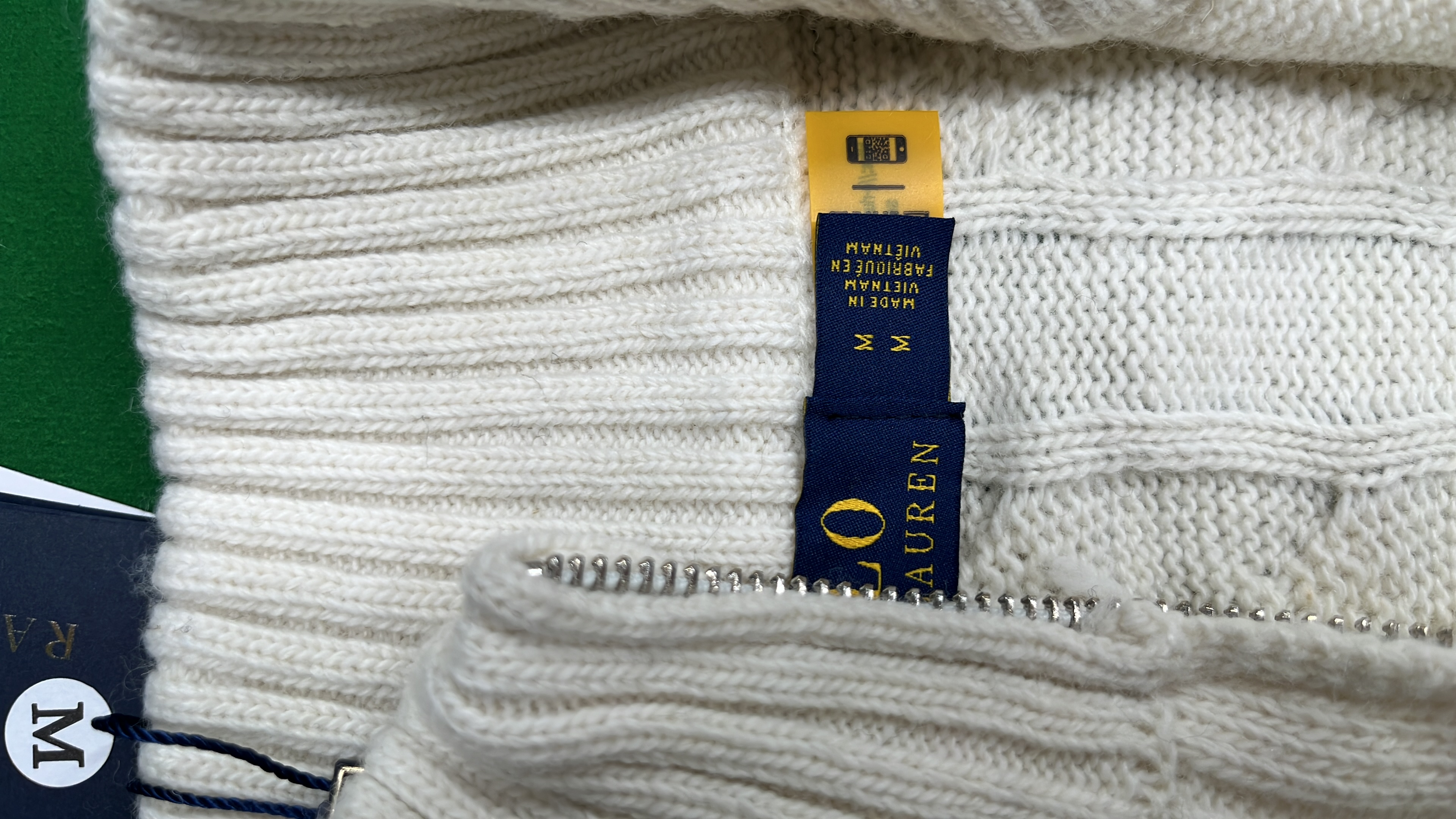 Navy Cable Knit Half-Zip Sweater for Men