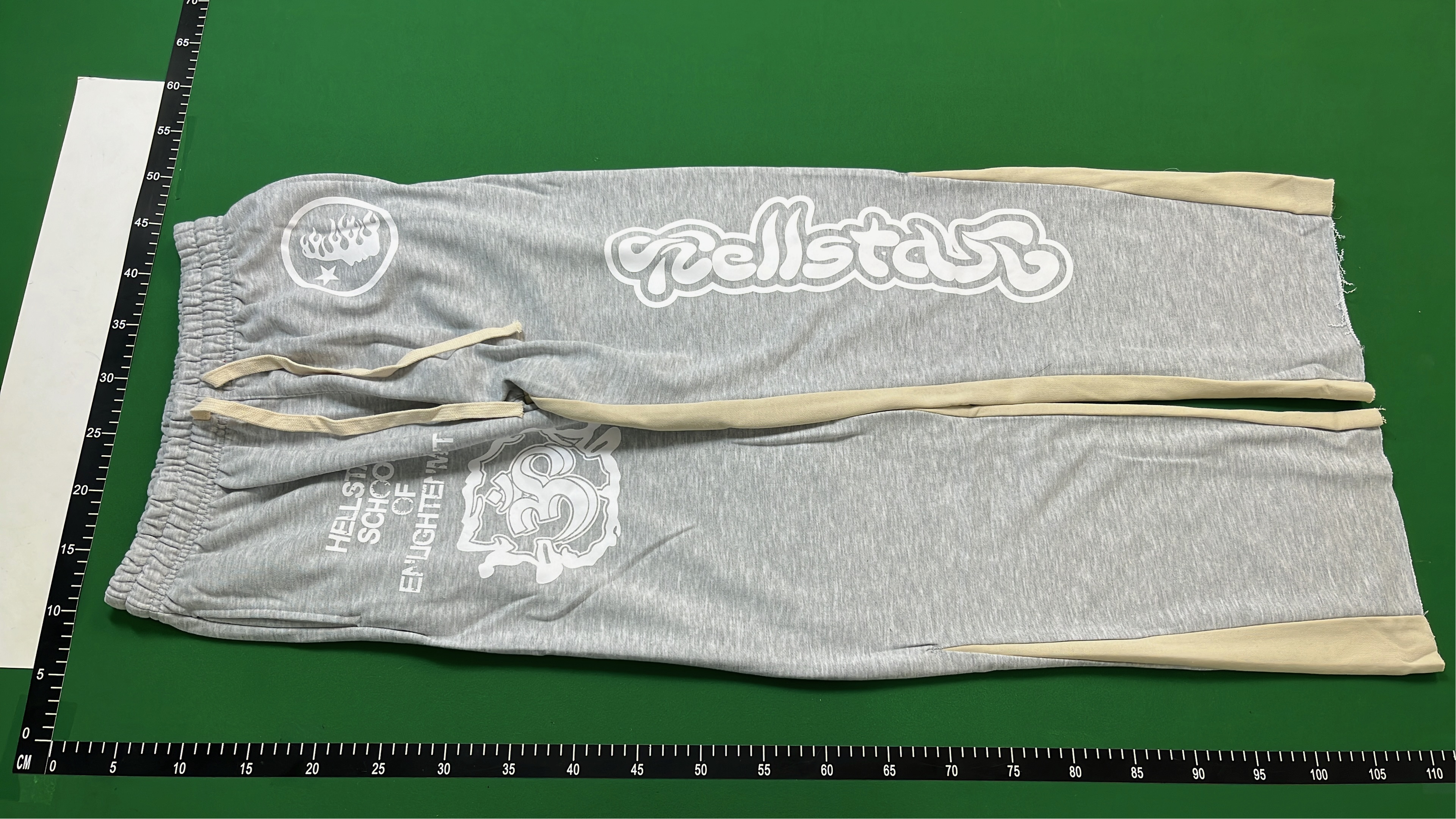 Hellstar Flame Hoodie & Sweatpants Set - Gray and Pink Edition