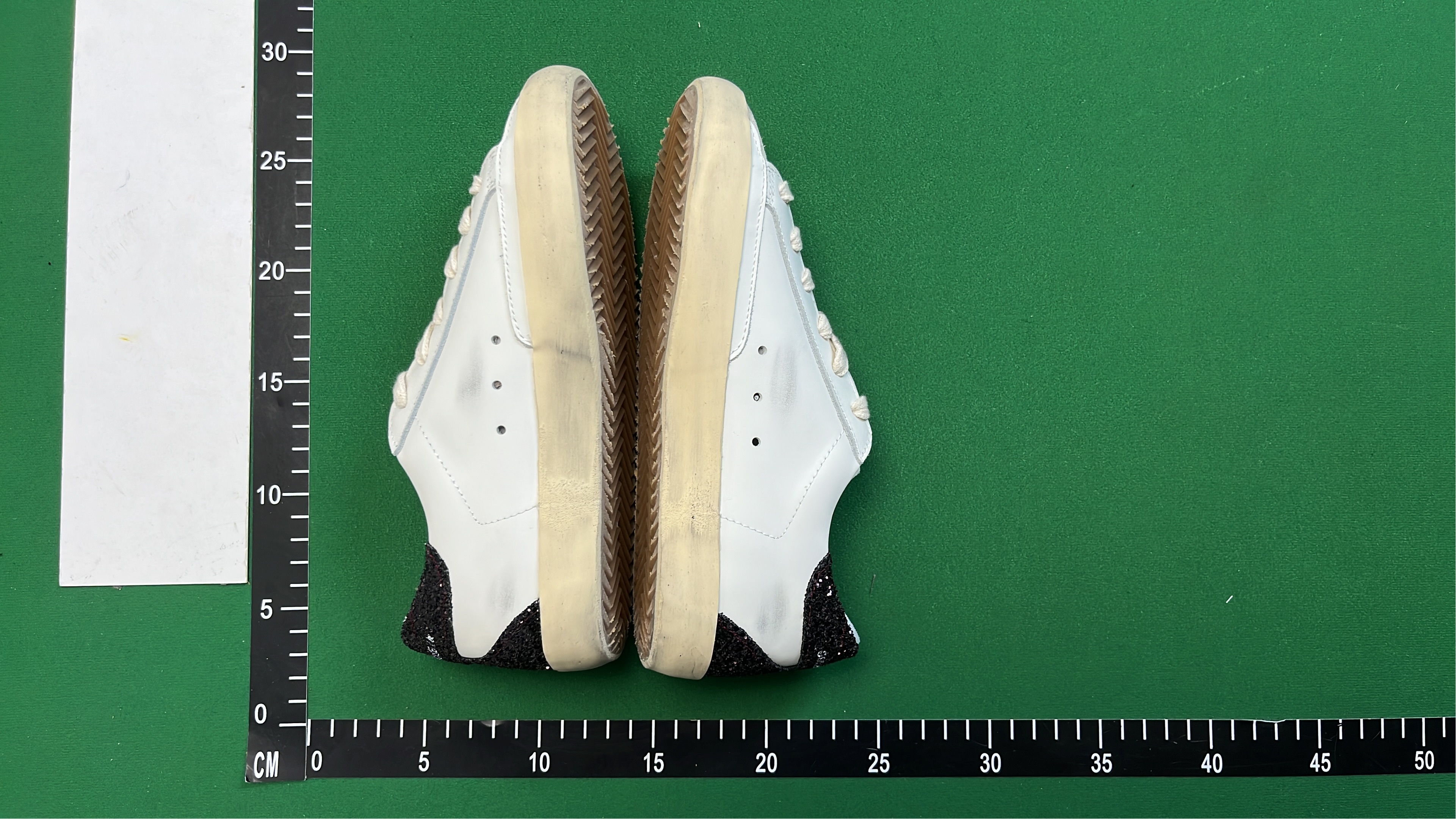 Golden Goose White Sneakers with Glitter Star and Burgundy Heel