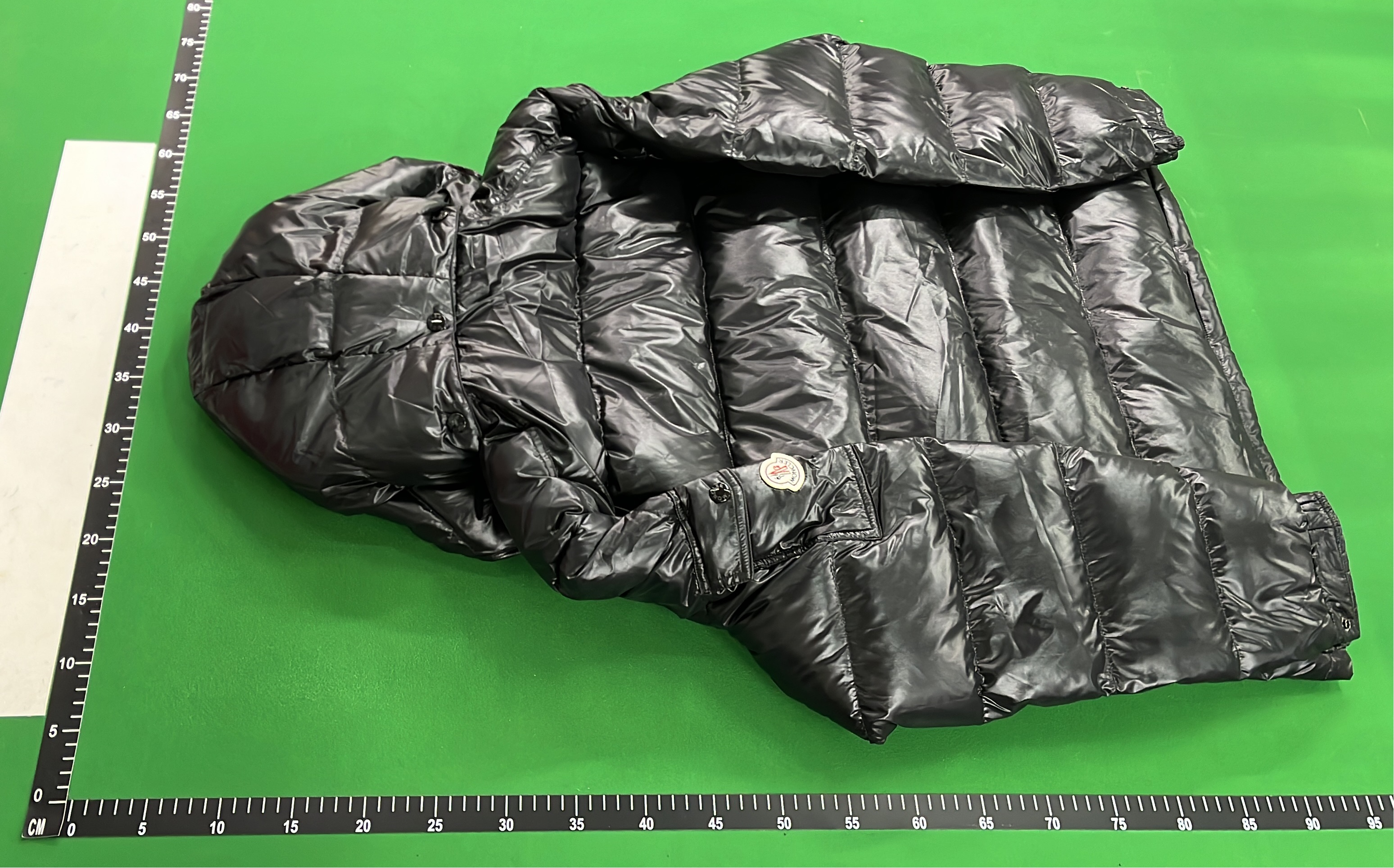 Moncler Black Quilted Down Jacket with Hood