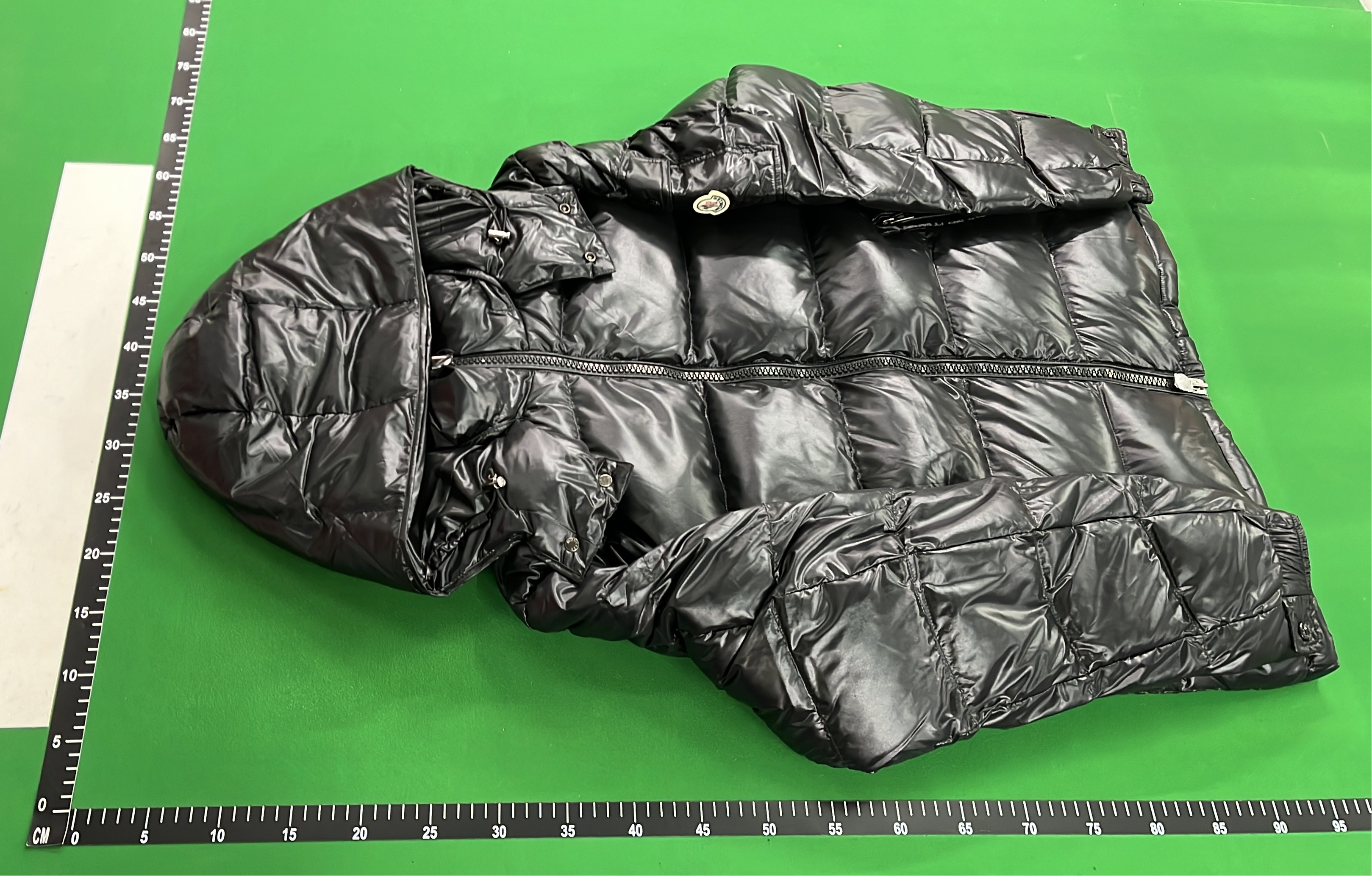 Moncler Black Quilted Down Jacket with Hood