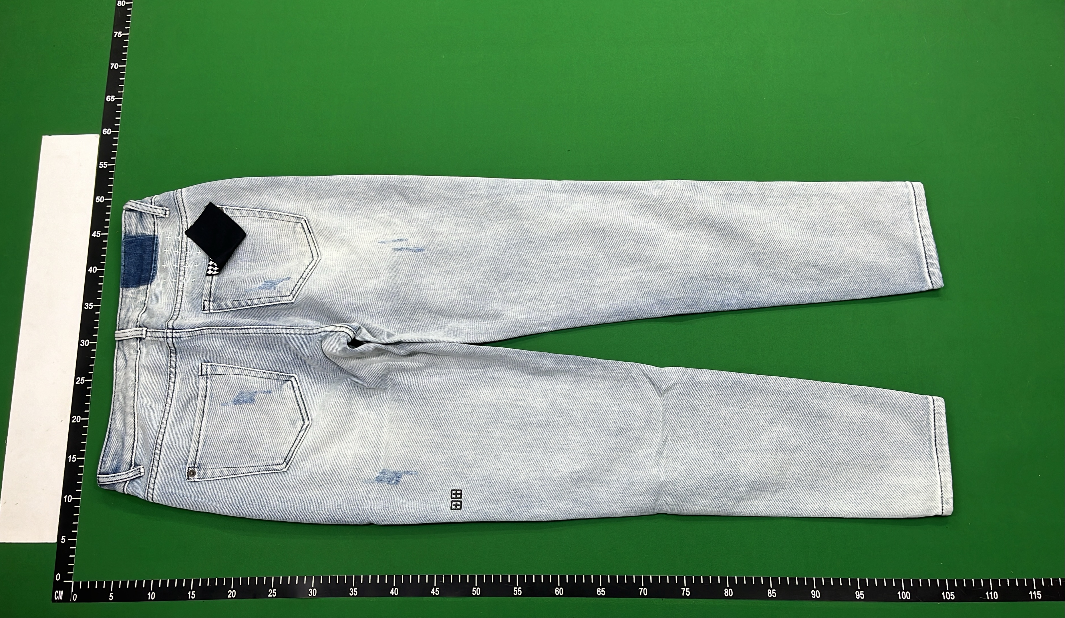 Men's Fashion Distressed Jeans with Rips and Patches