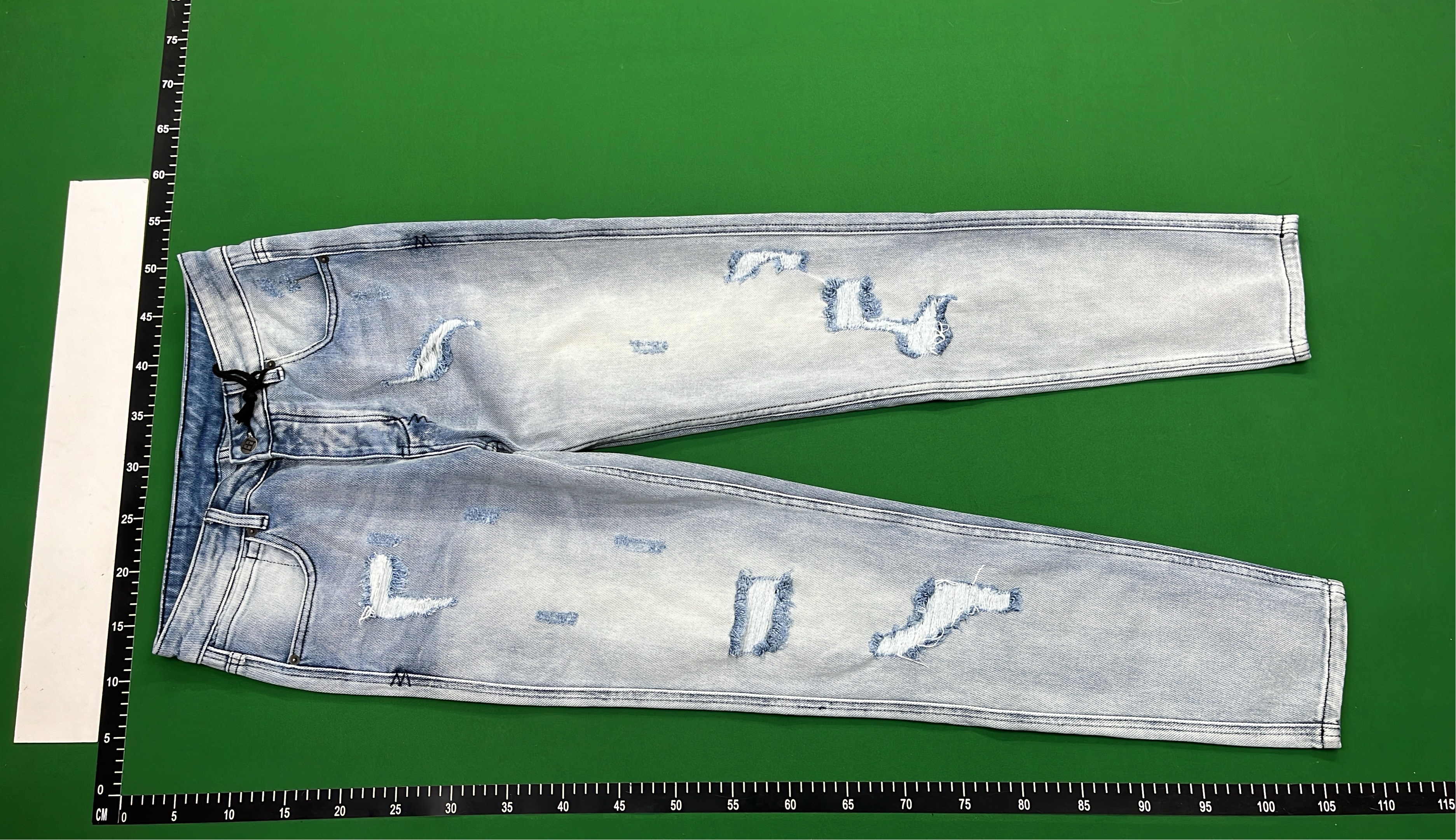 Men's Fashion Distressed Jeans with Rips and Patches
