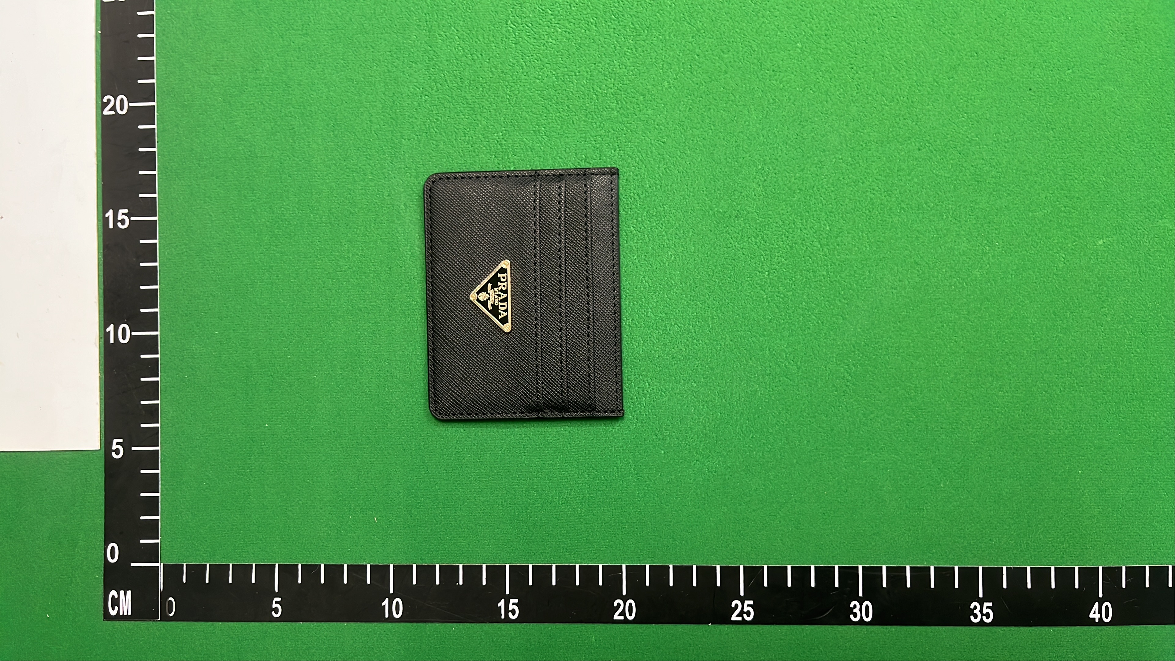 Prada Saffiano Leather Card Holder Blue
