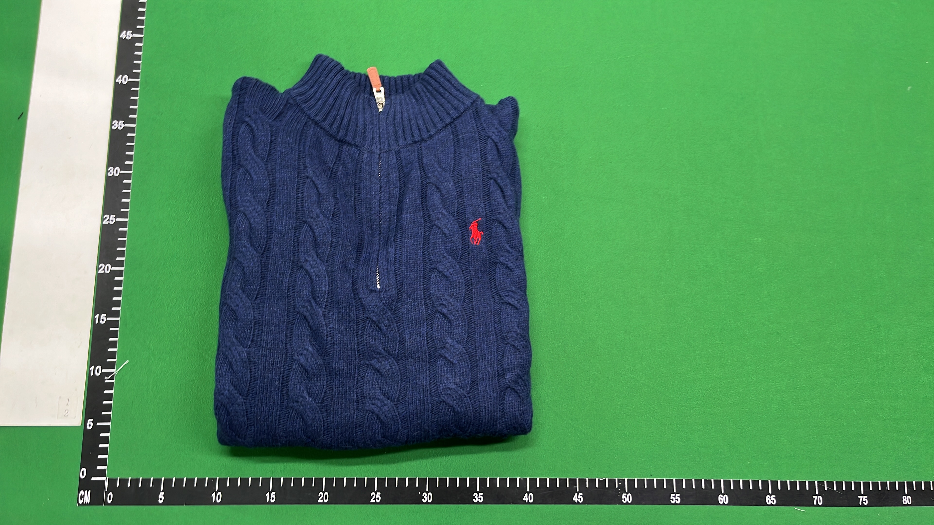 White Cable Knit Half-Zip Sweater for Men