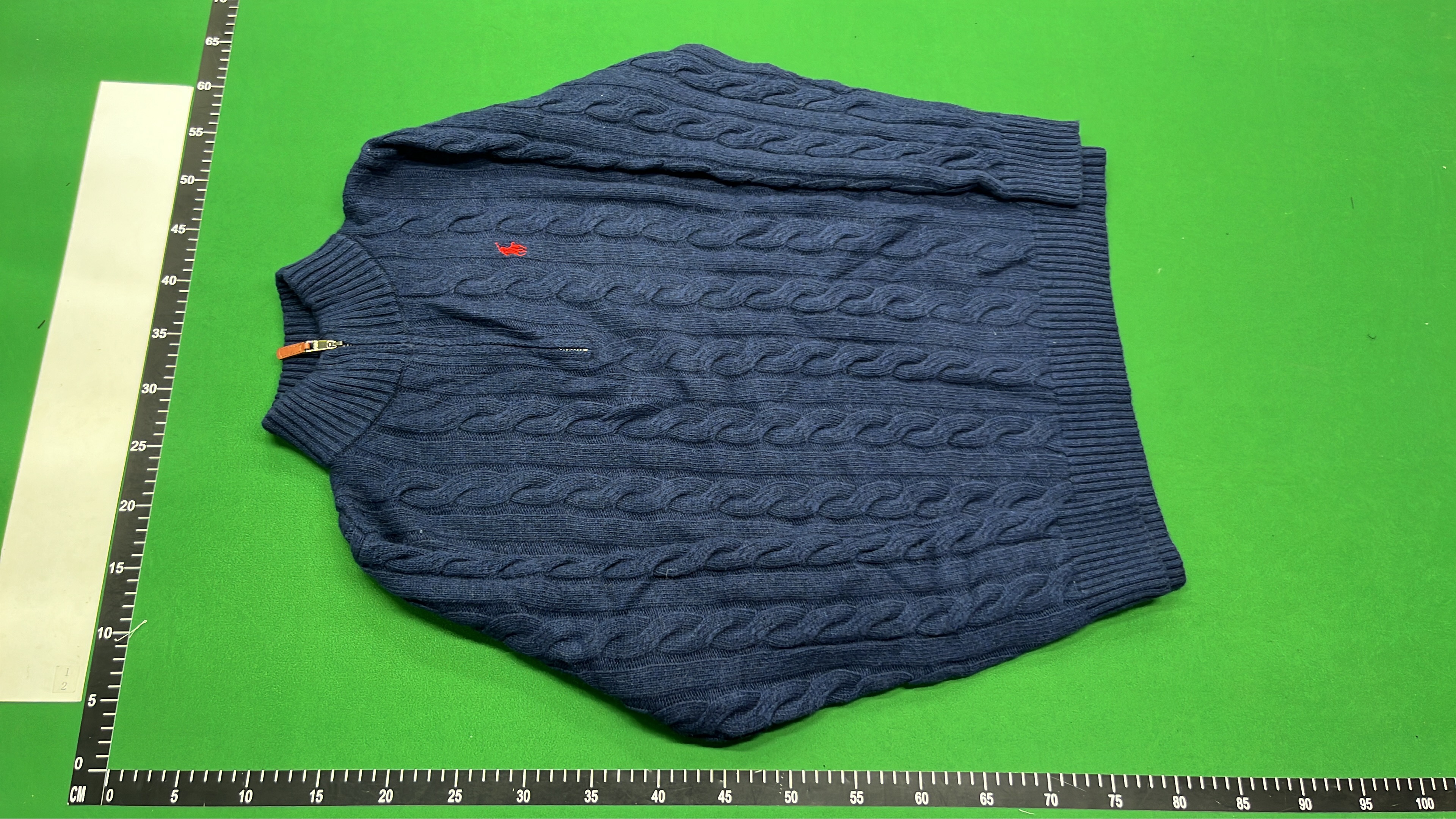 White Cable Knit Half-Zip Sweater for Men