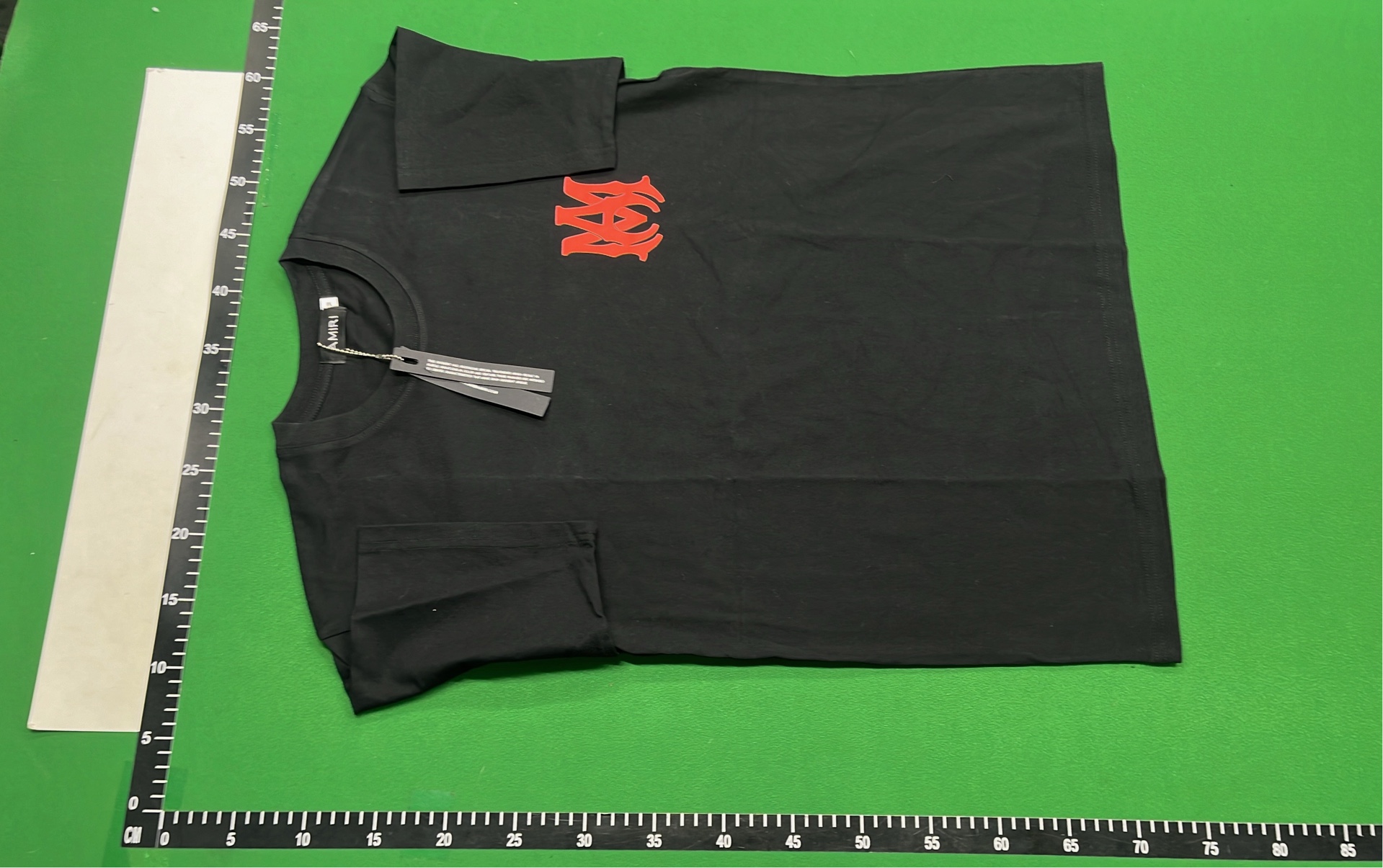 AMIRI Black T-Shirt with Red Logo