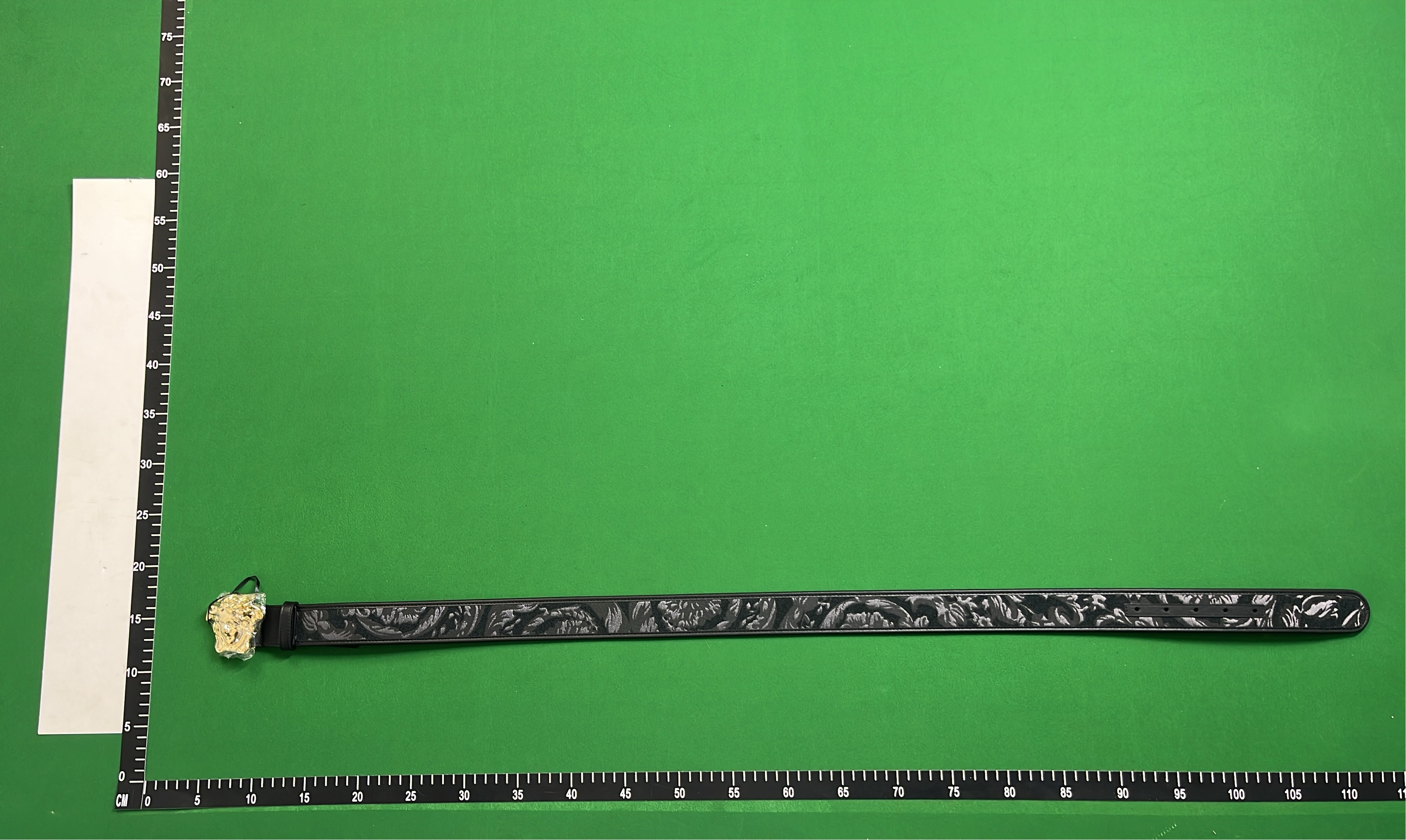 Versace Medusa Buckle Leather Belt - Black and Gold