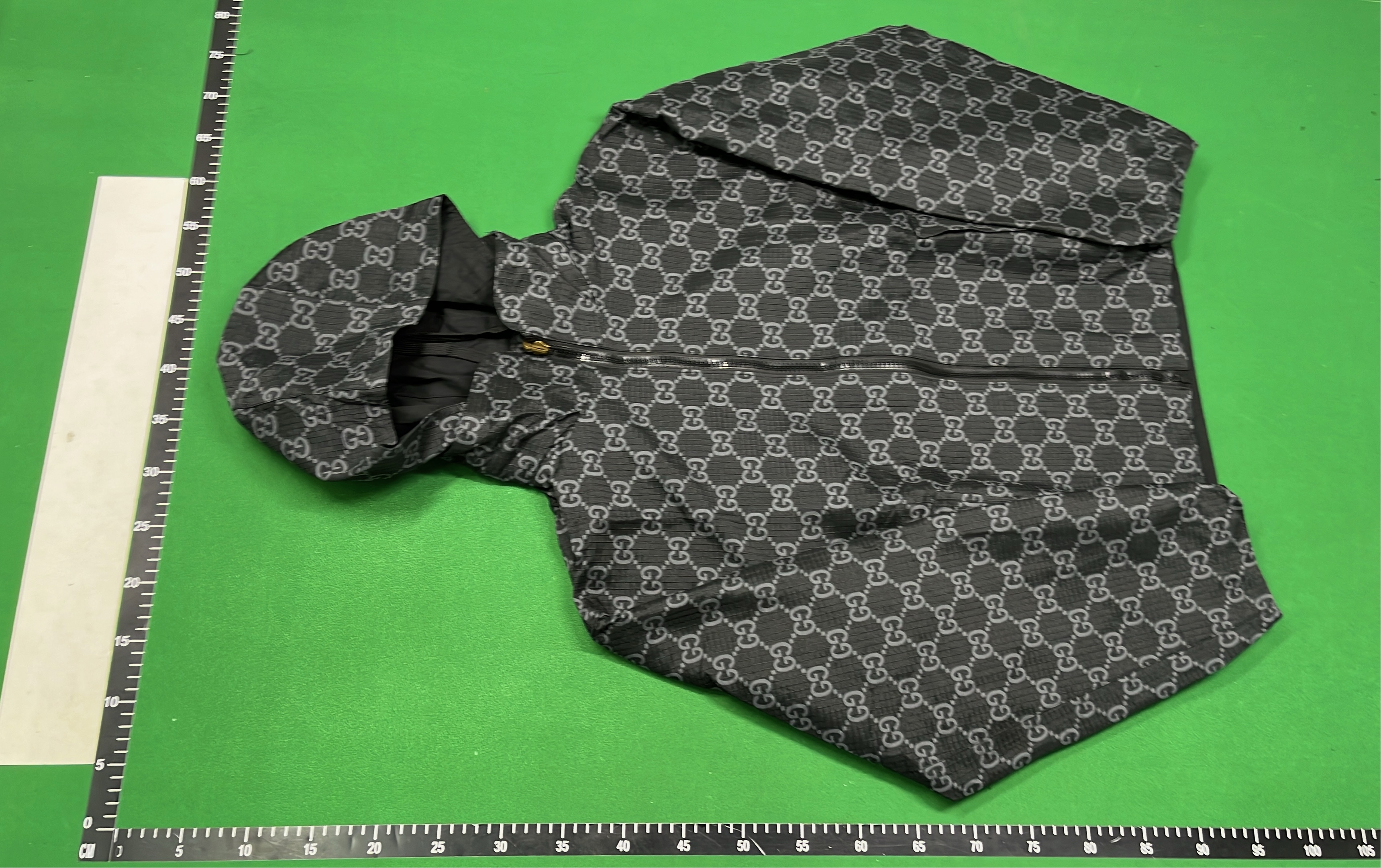 Black Patterned Hoodie Jacket for Casual Wear