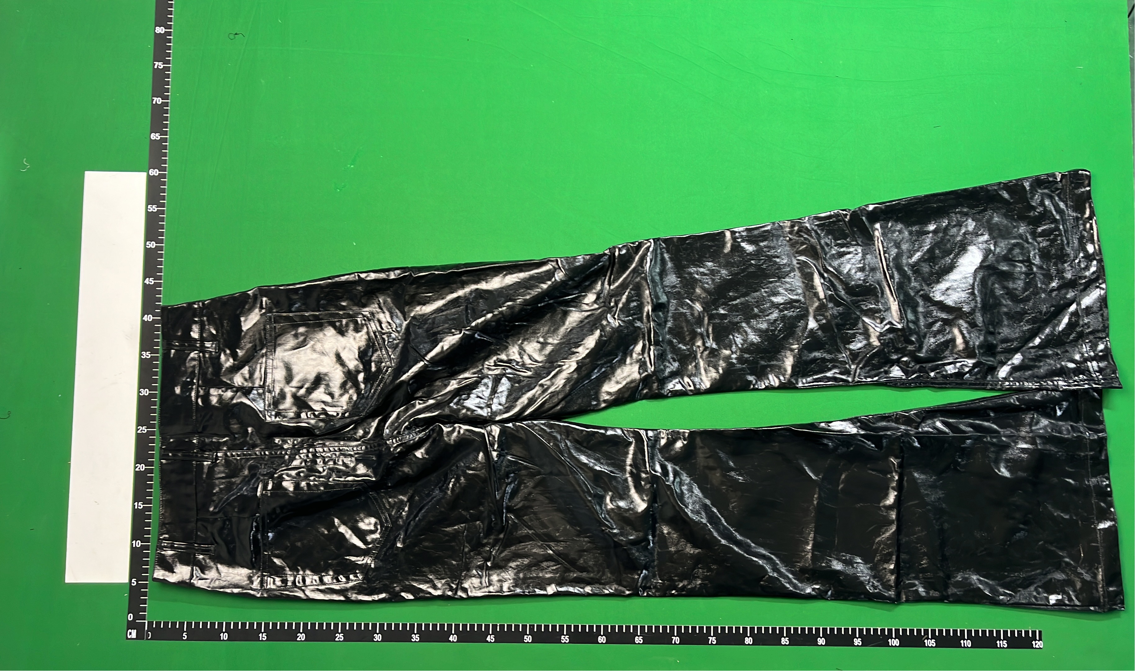 Black Leather Flared Pants for Women