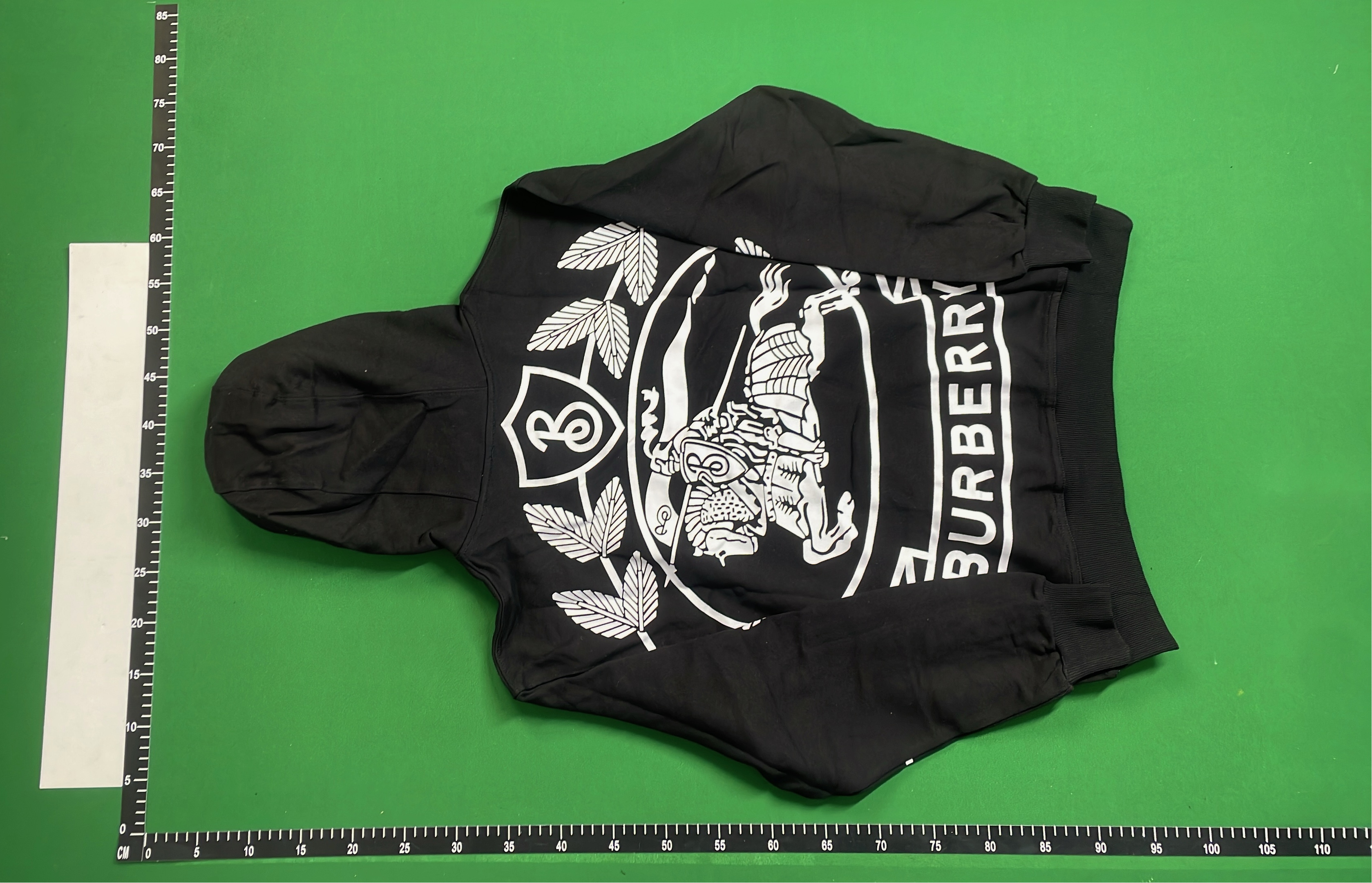 Burberry Black Hoodie with Knight Logo