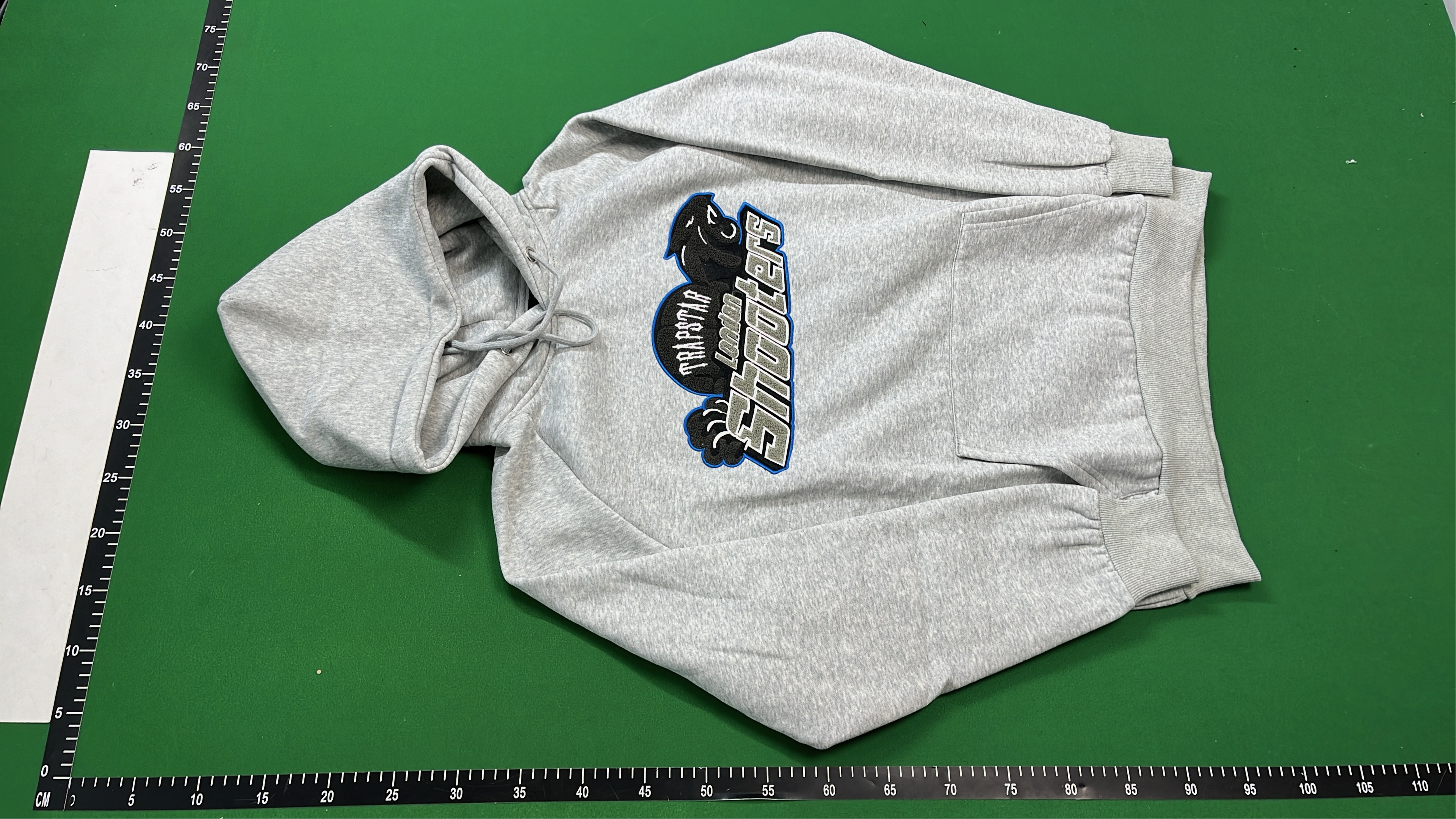 TRAPSTAR Hoodie & Pants Set - Grey and Black Sweatshirt Outfit