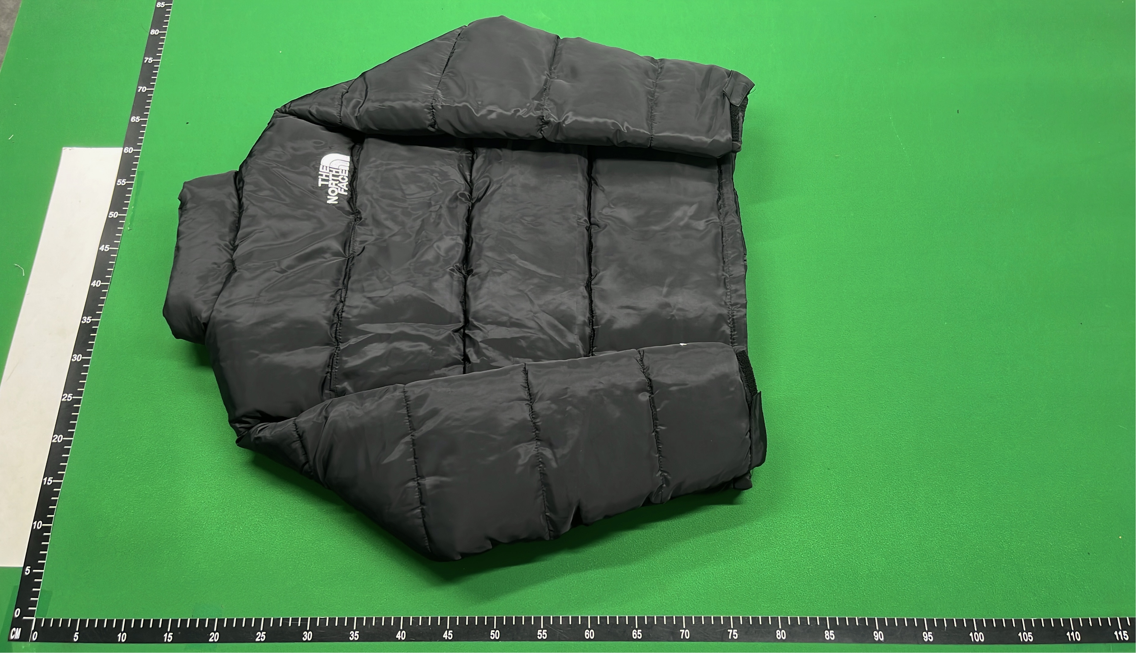 The North Face White Puffer Jacket with Black Hood