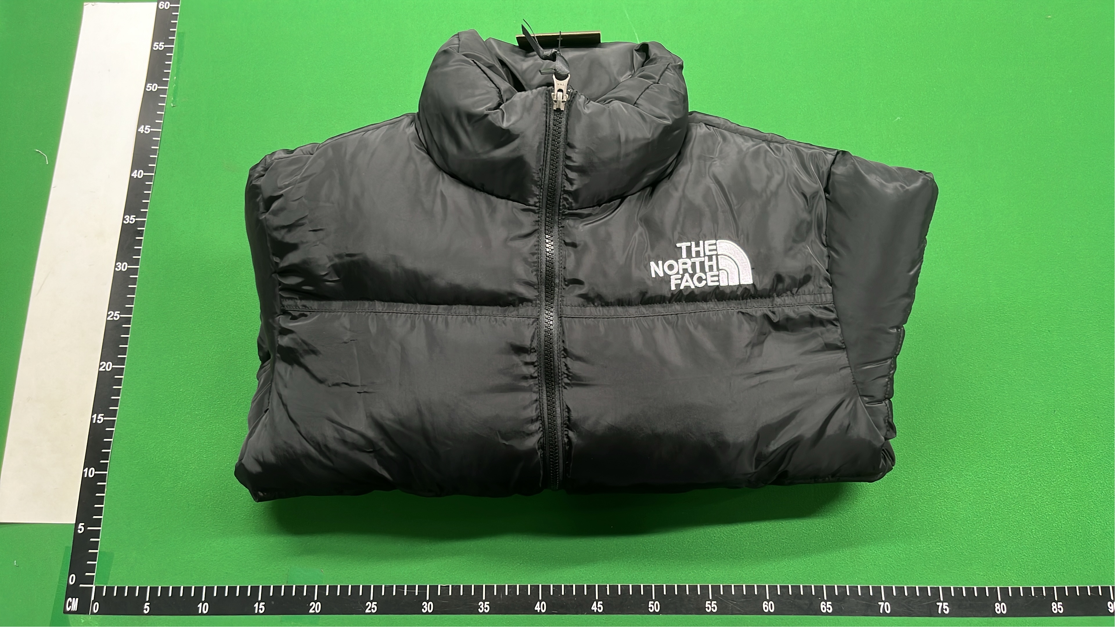 The North Face White Puffer Jacket with Black Hood