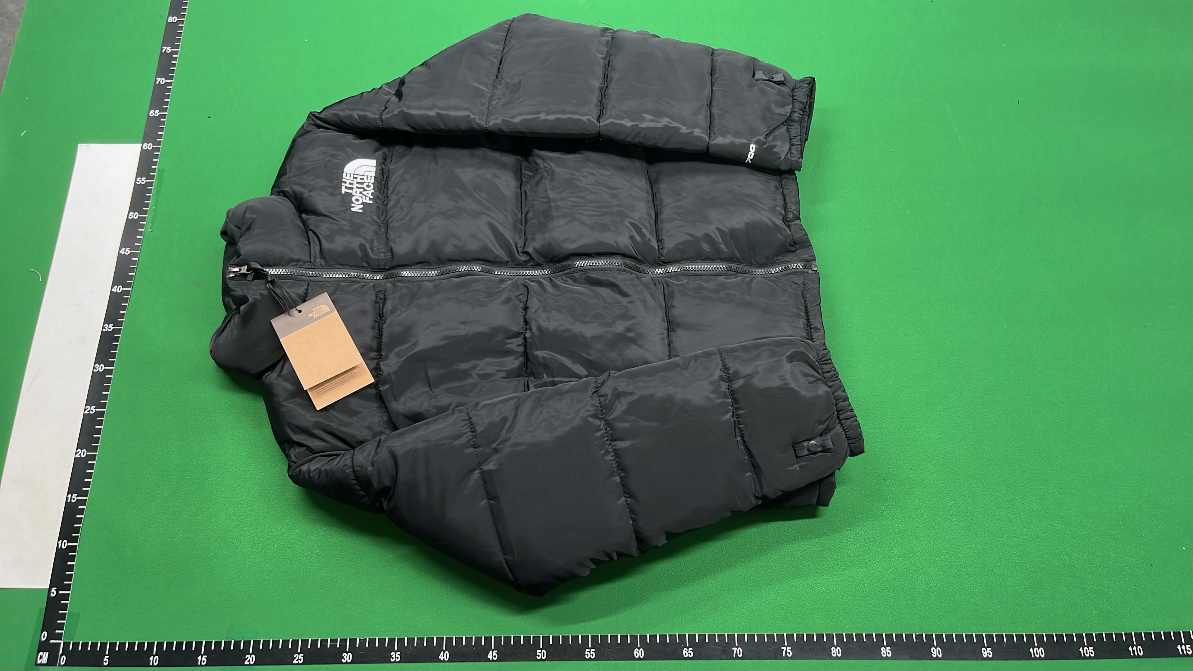 The North Face White Puffer Jacket with Black Hood