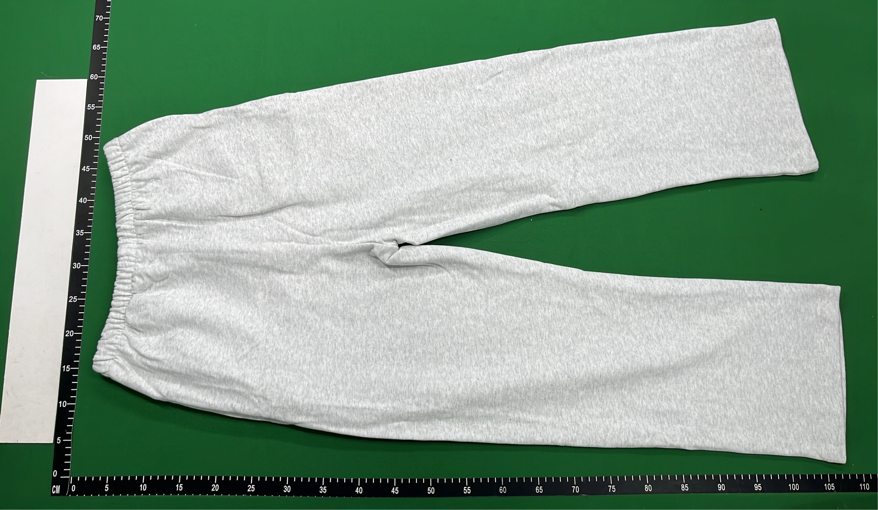 Grey Cotton Sweatpants with Vertical Logo Print