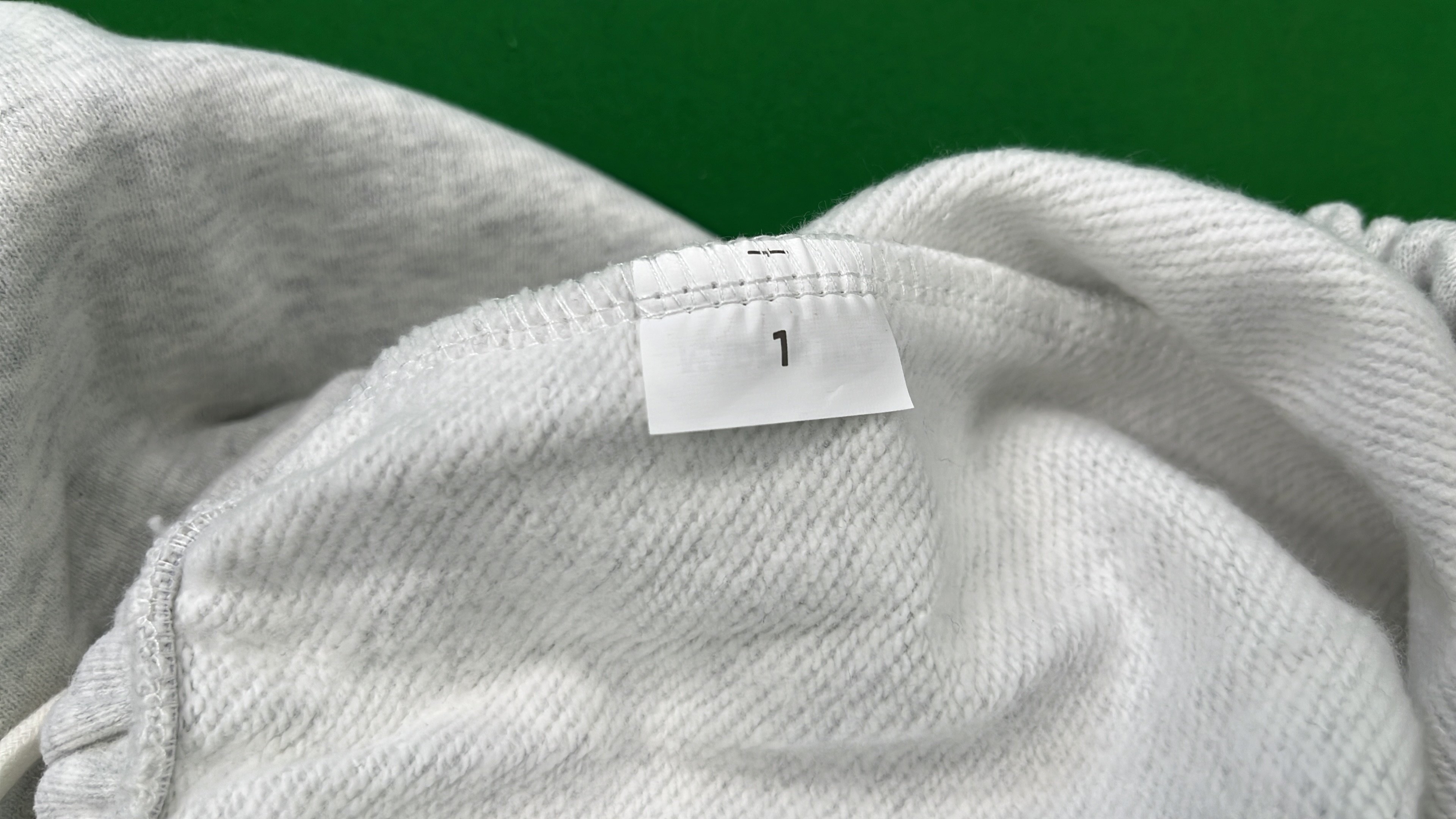 Grey Cotton Sweatpants with Vertical Logo Print