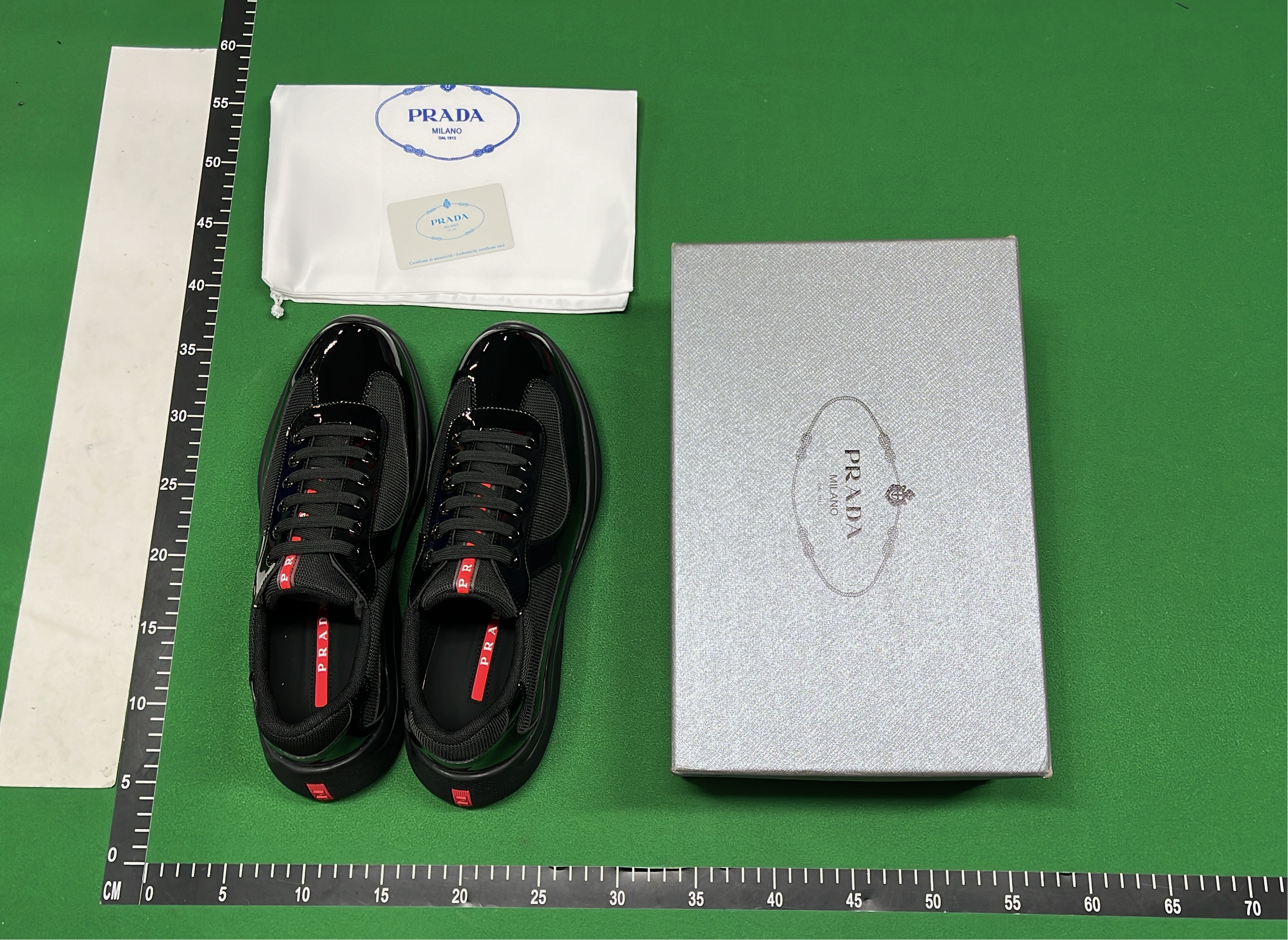 Prada Yellow Patent Leather Sneakers with Mesh Panels