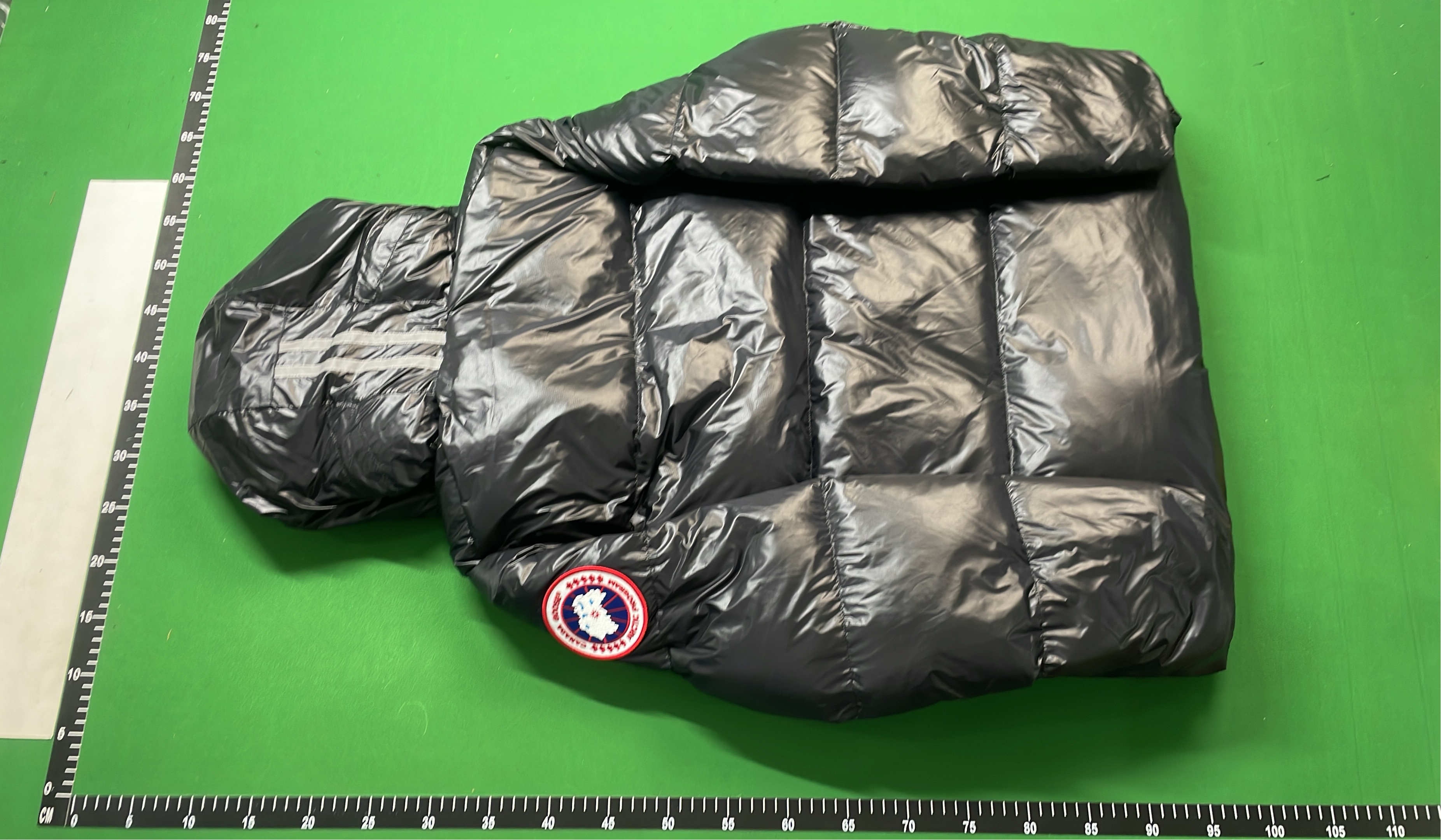 Canada Goose Silver Puffer Jacket with Hood