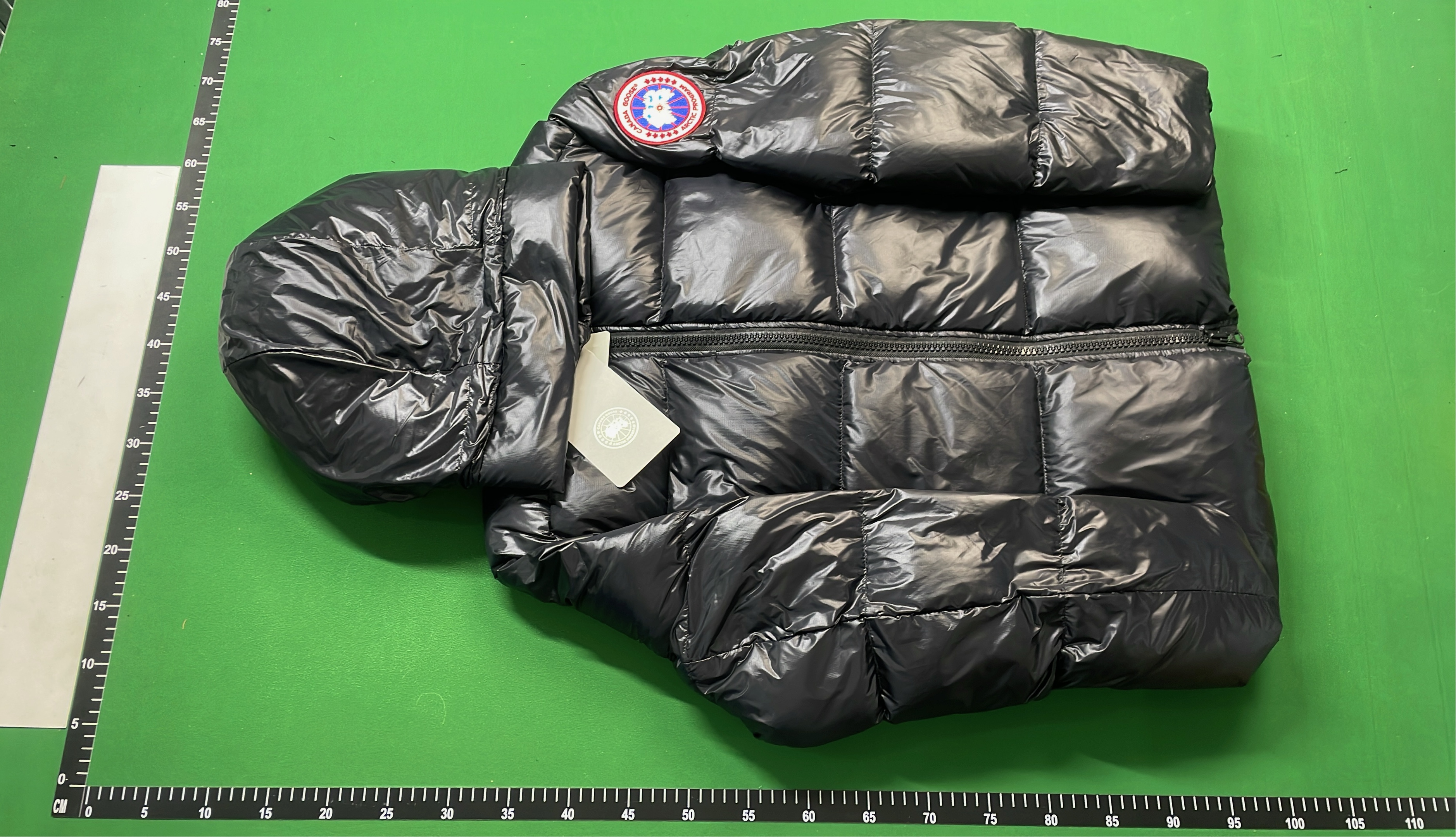 Canada Goose Silver Puffer Jacket with Hood