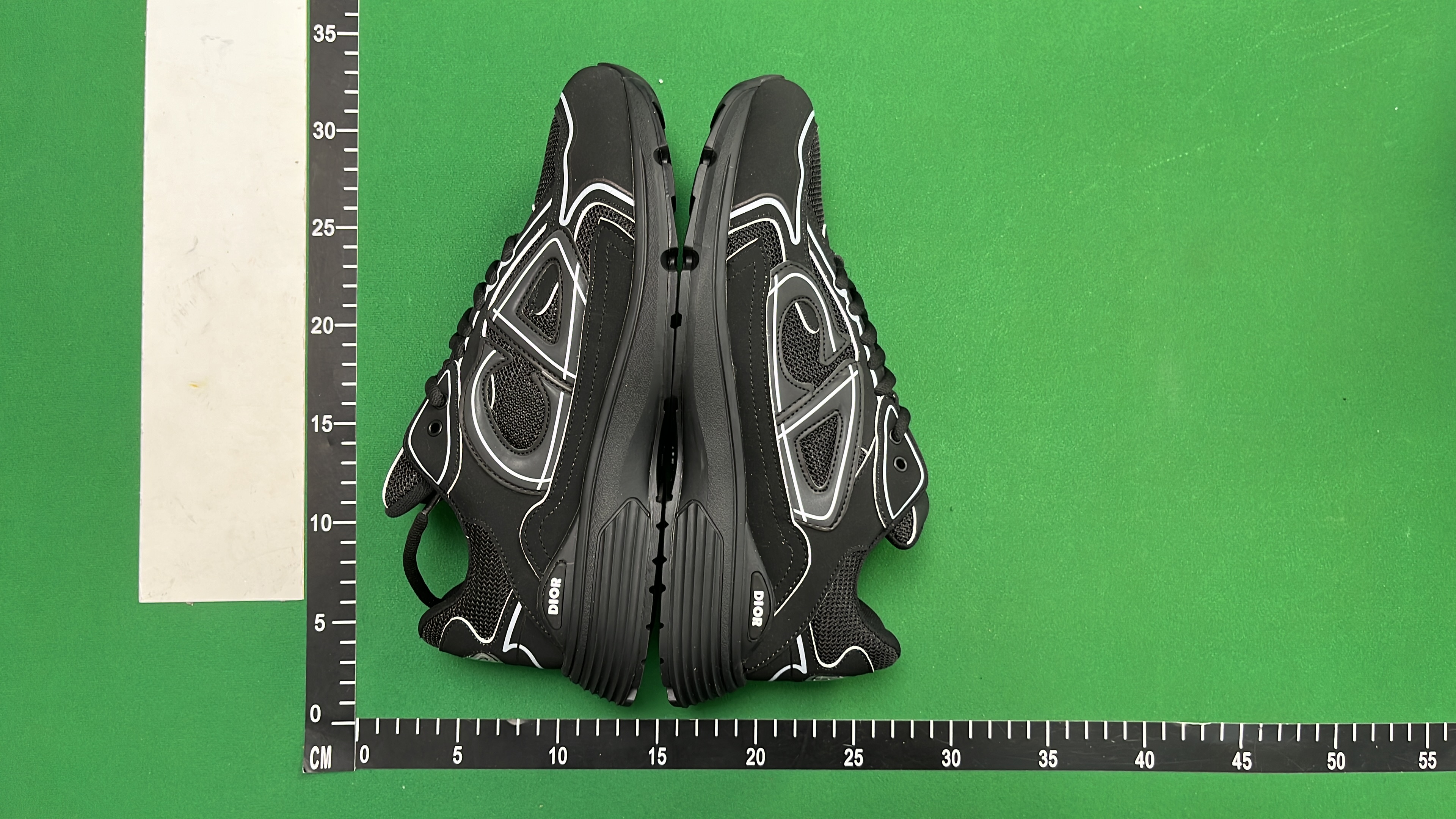 Dior Men's Sneakers - White and Black Mesh Running Shoes with Logo