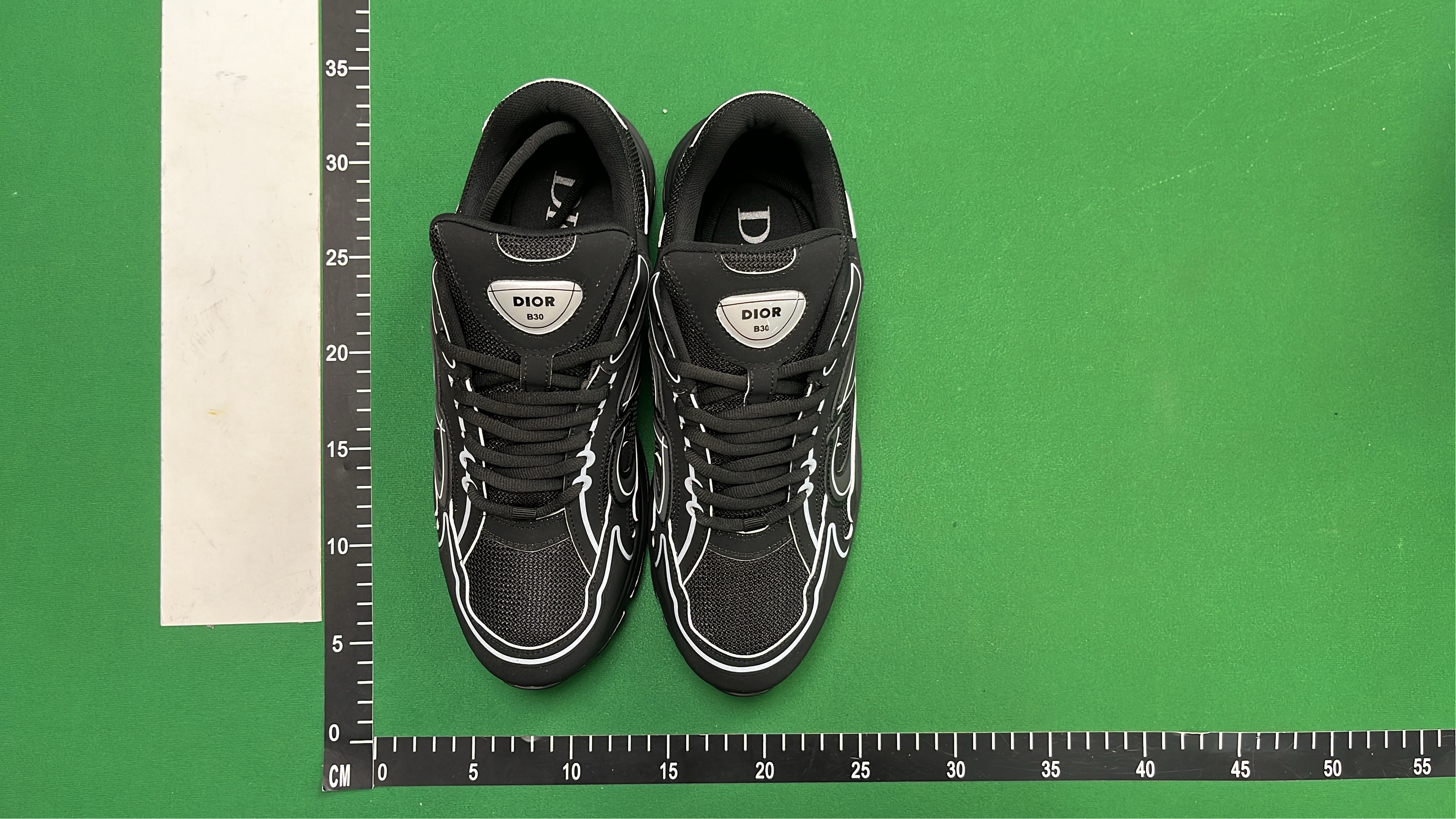 Dior Men's Sneakers - White and Black Mesh Running Shoes with Logo