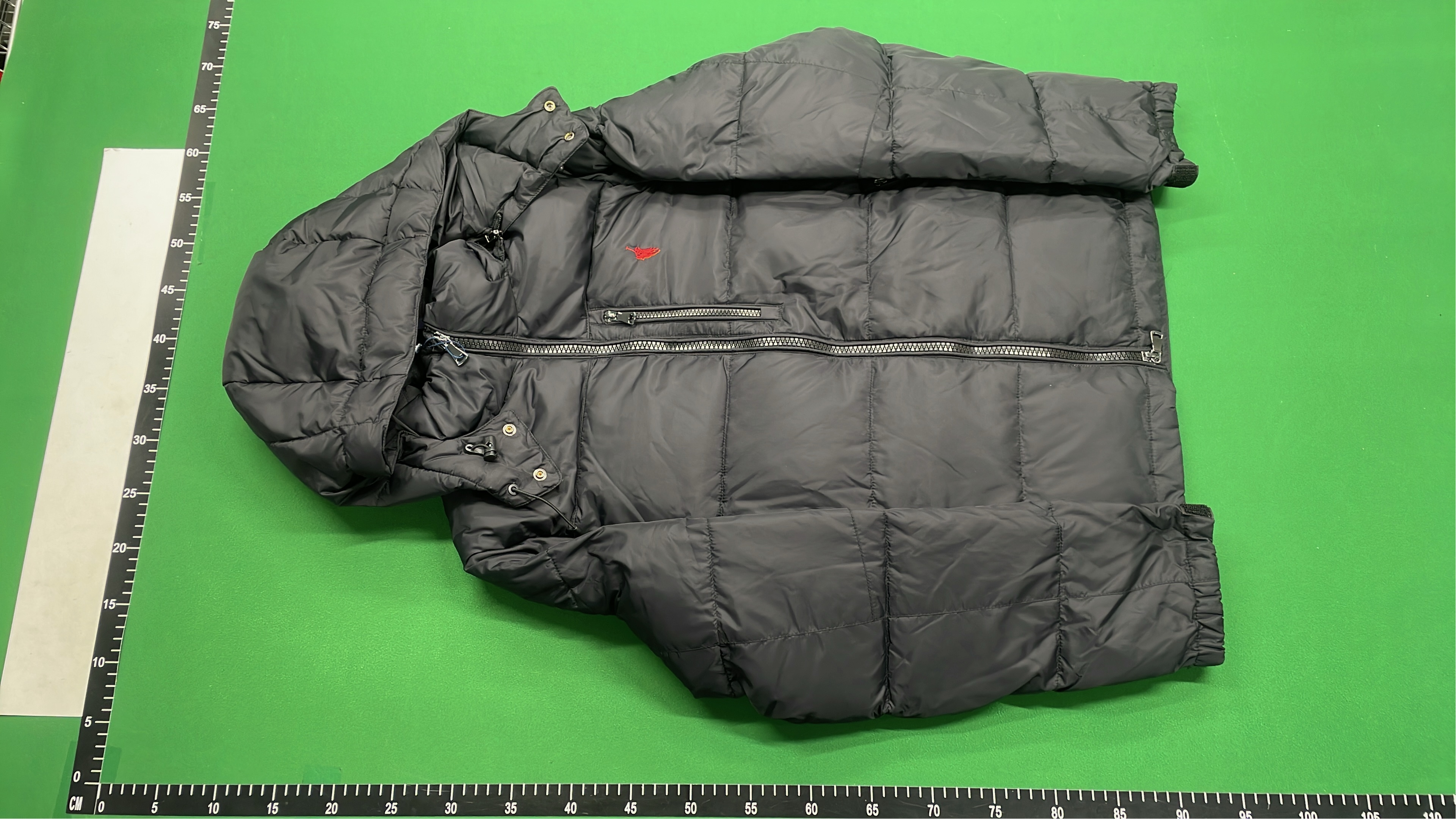 Black Down Puffer Jacket with Hood for Men