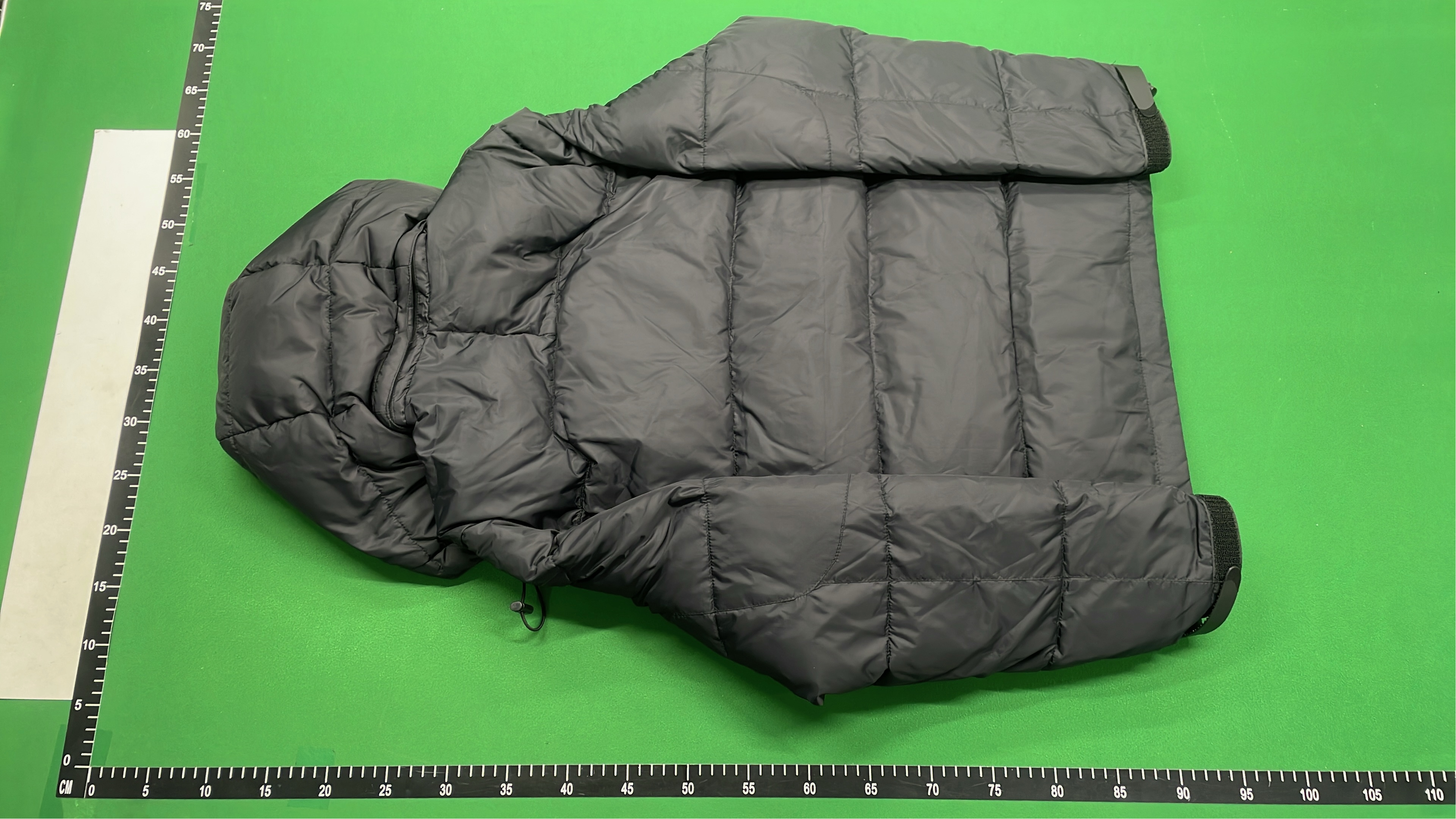 Black Down Puffer Jacket with Hood for Men