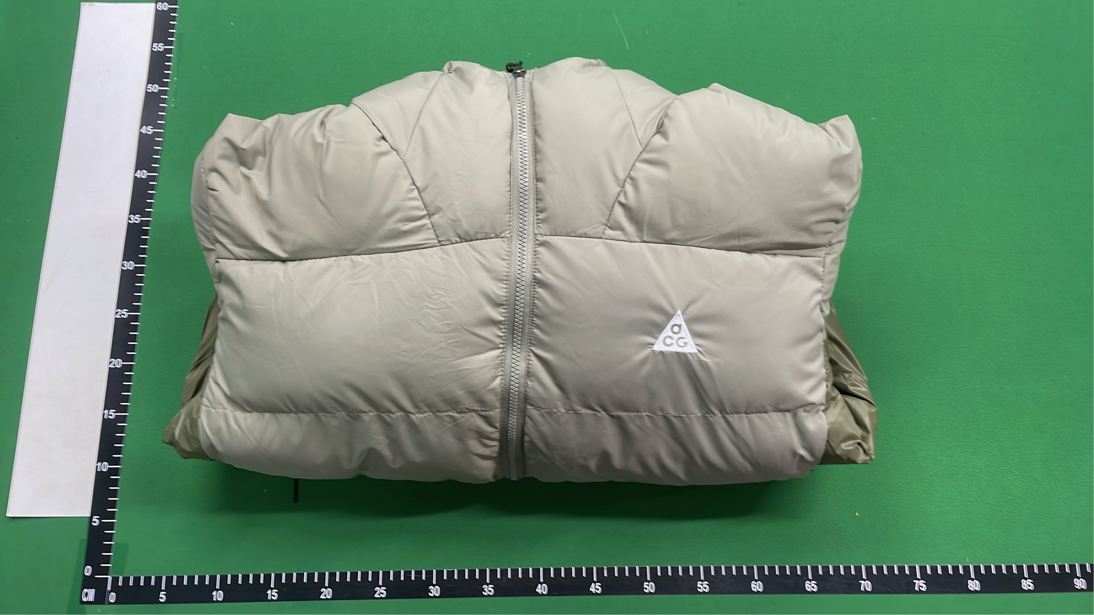 ACW Black Puffer Jacket with Hood and Logo Patch