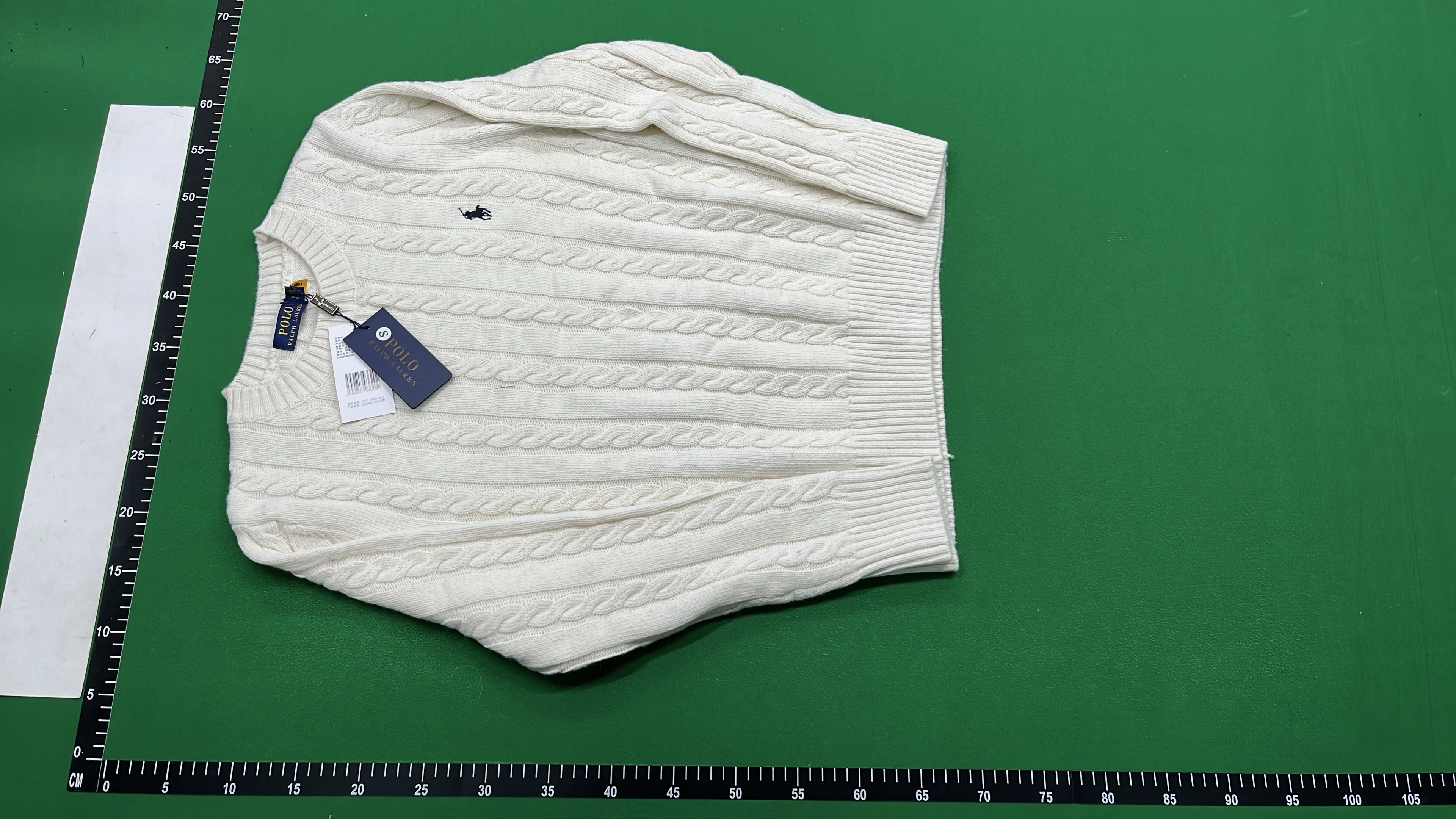 Men's Cable Knit Sweater with Pony Logo - Classic Fit