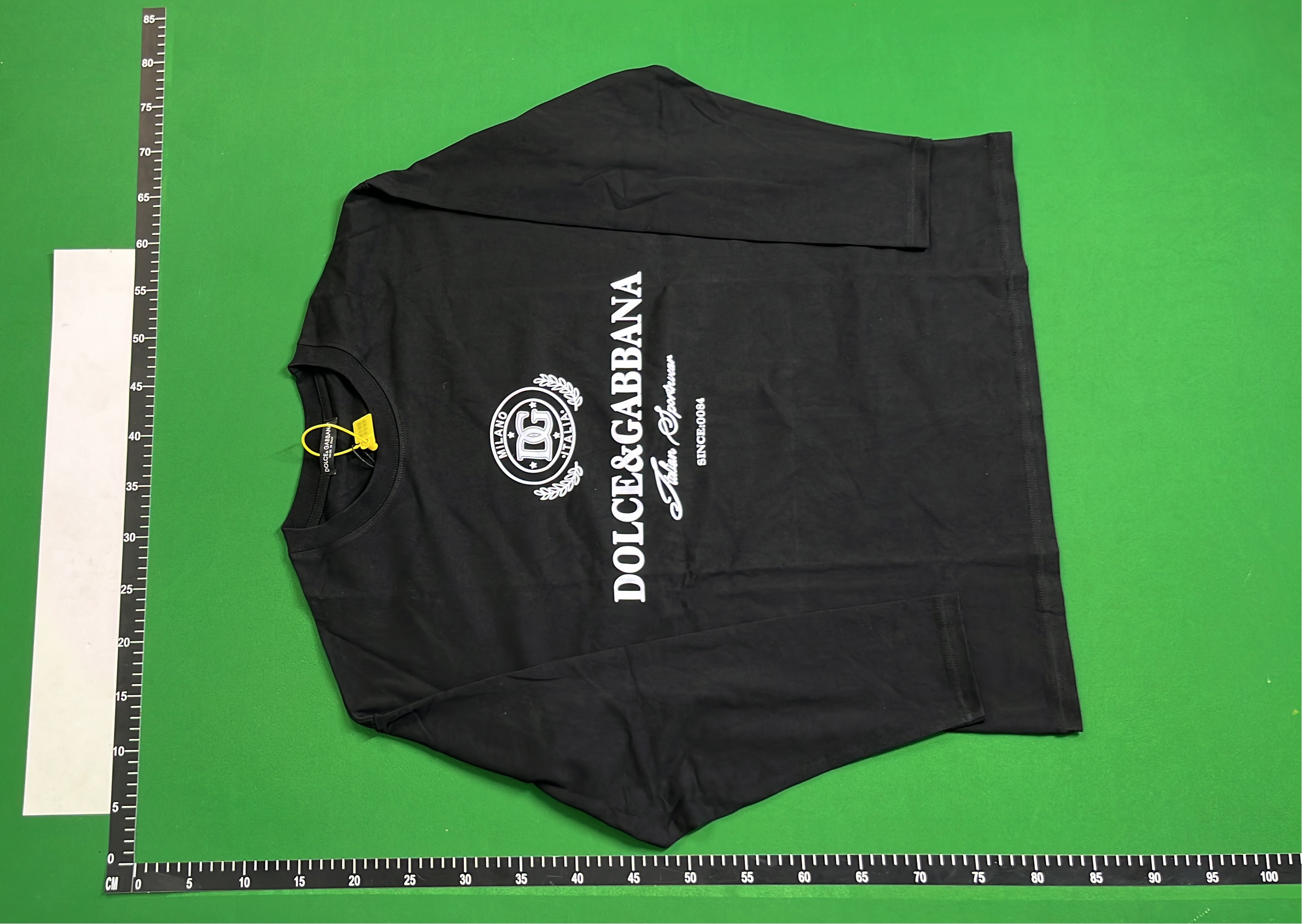 Dolce&Gabbana Black Long Sleeve T-Shirt with Logo Print