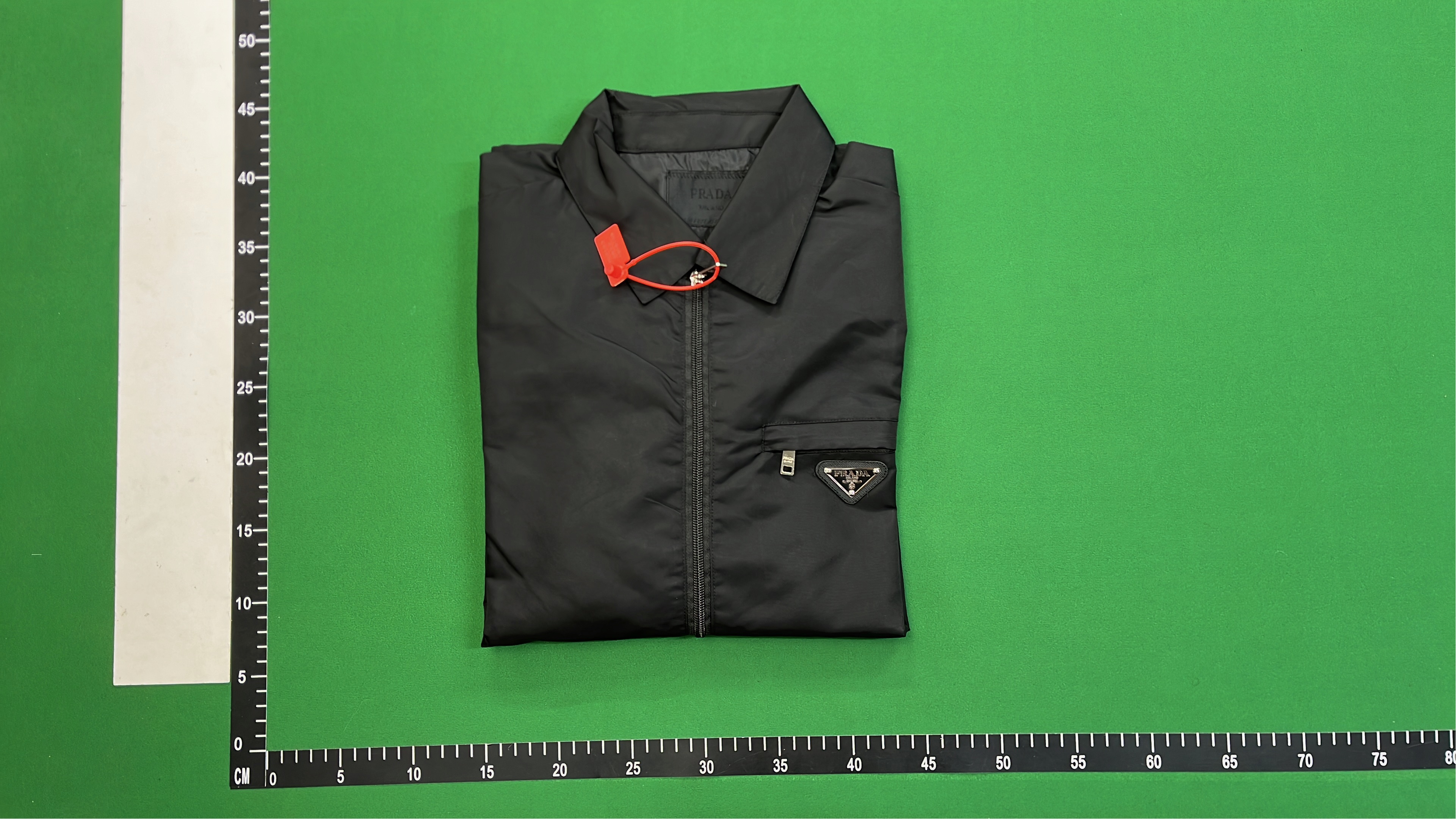 Prada Black Zip-Up Jacket with Logo Patch