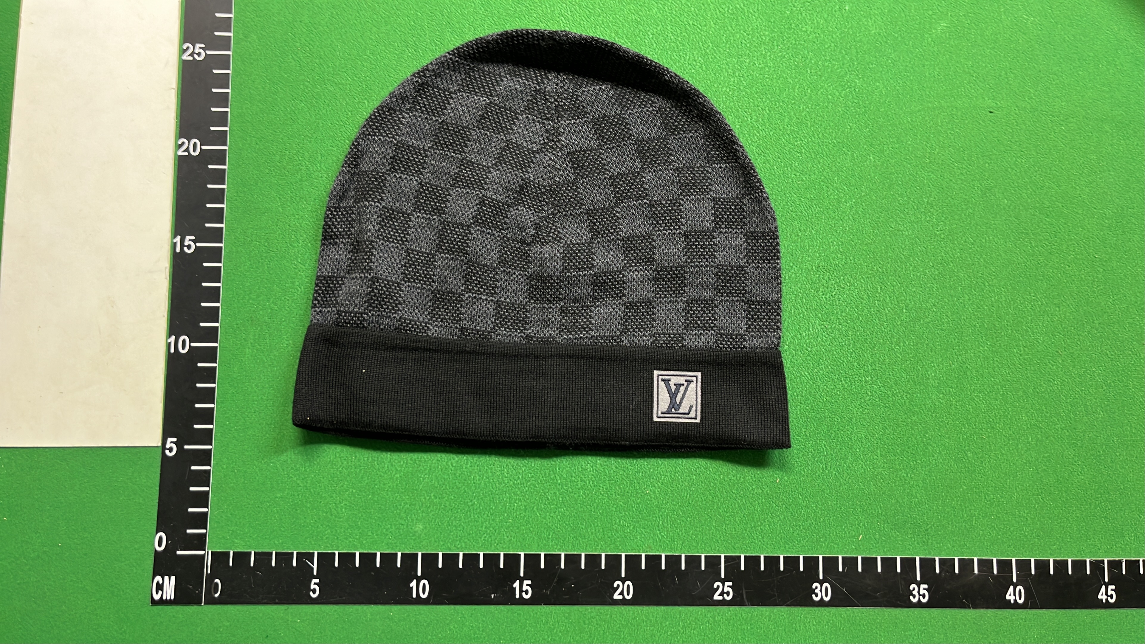 Black Beanie Hat with White Logo Embroidery