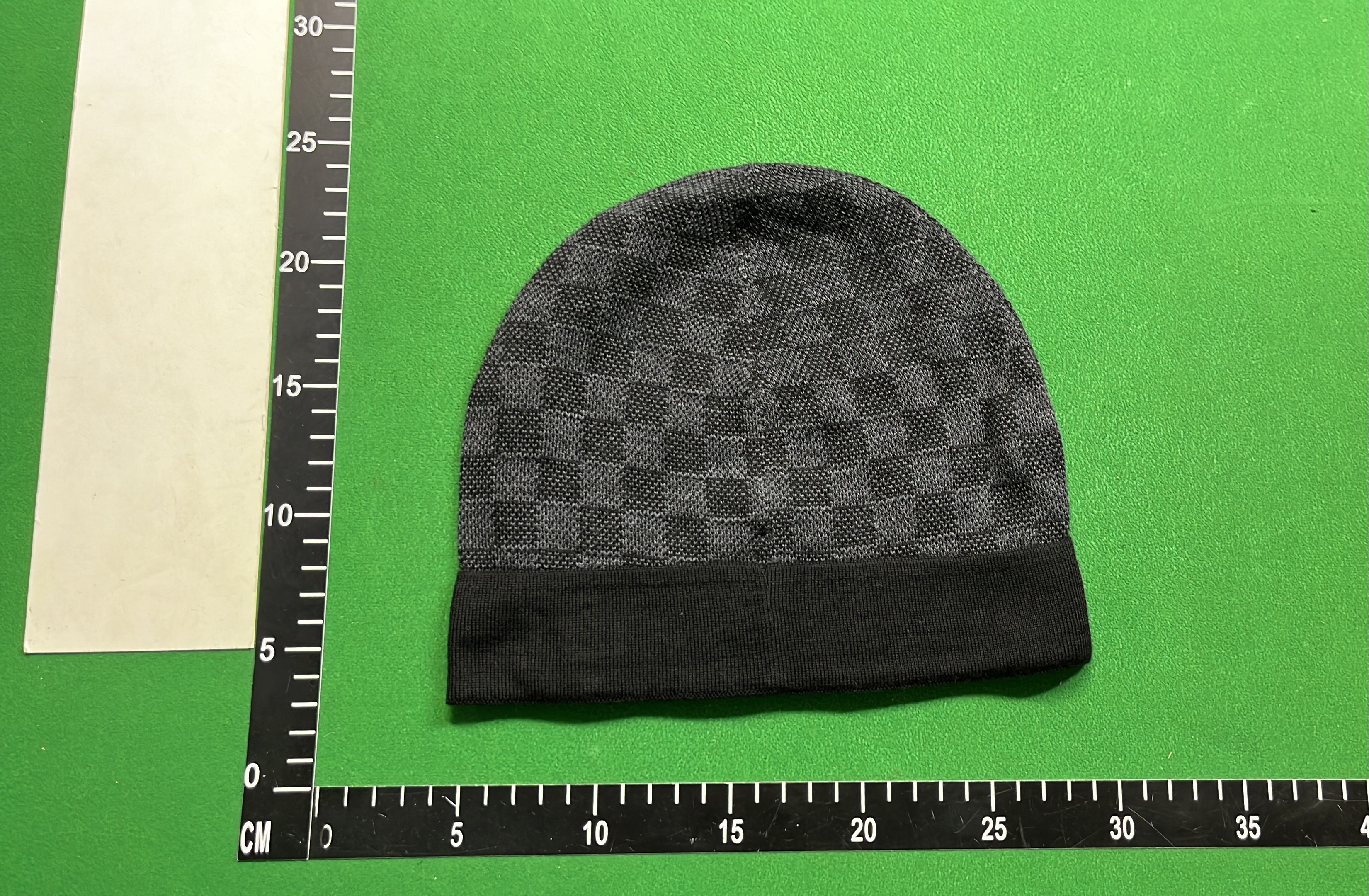 Black Beanie Hat with White Logo Embroidery