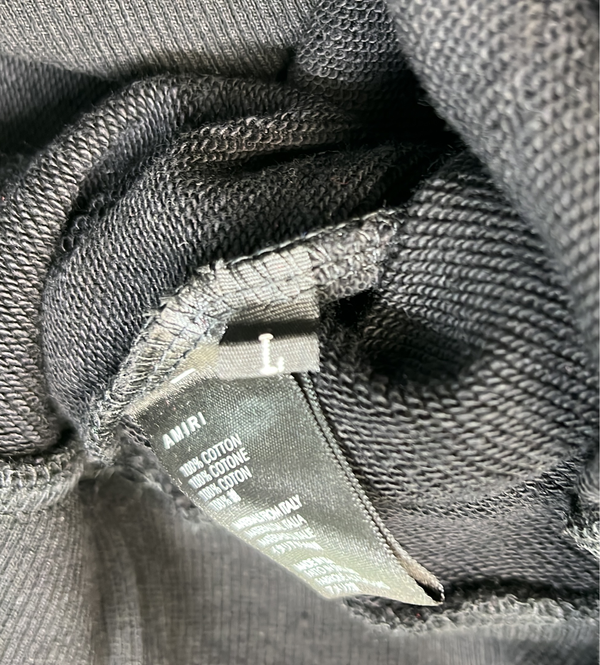 AMIRI Gray Hoodie with Paint Splatter Design
